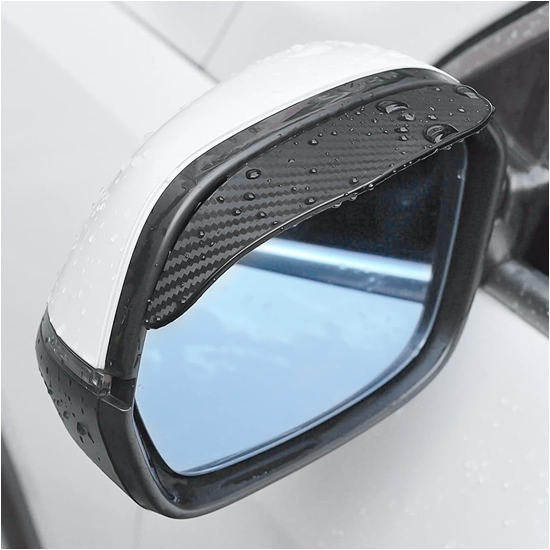 2 pcs car side mirror rain visor guards — view 2
