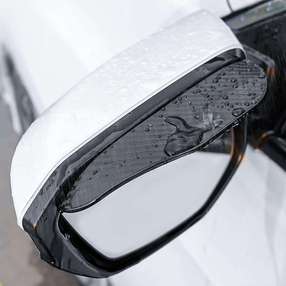 2 pcs car side mirror rain visor guards — view 7