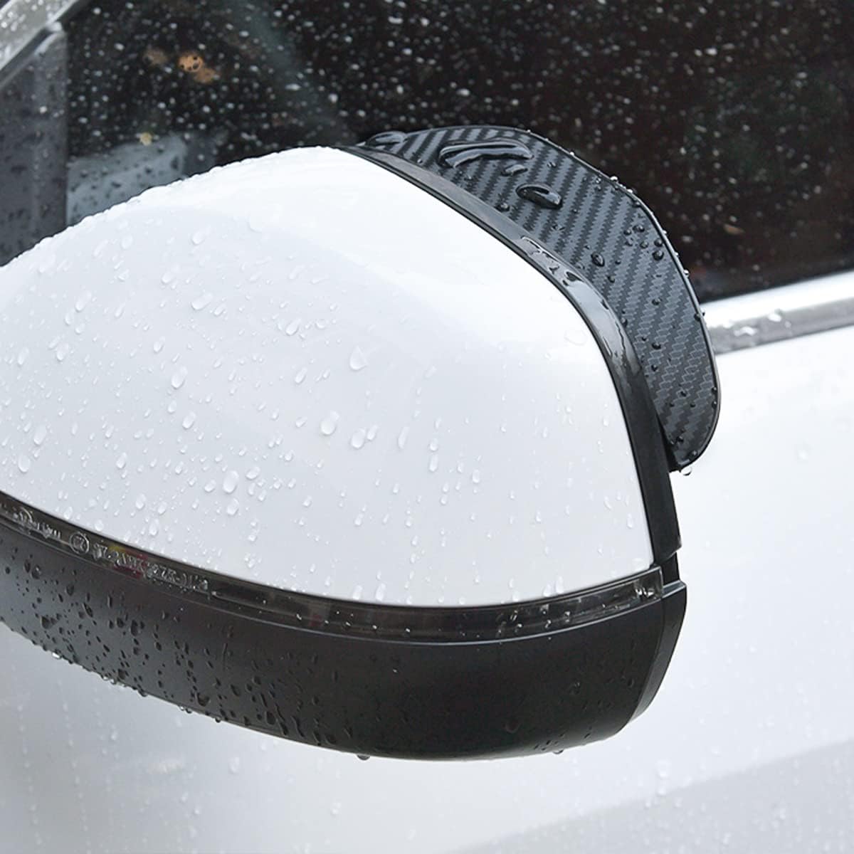 2 pcs car side mirror rain visor guards — view 8