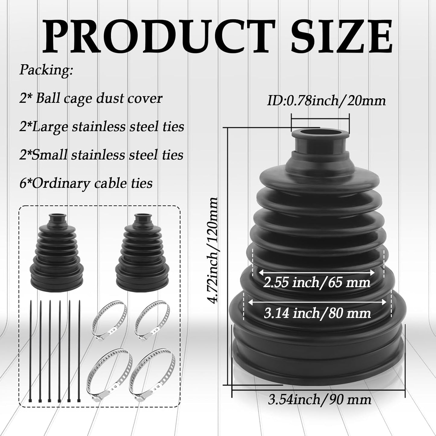 2 pcs universal CV boot repair kit — view 3