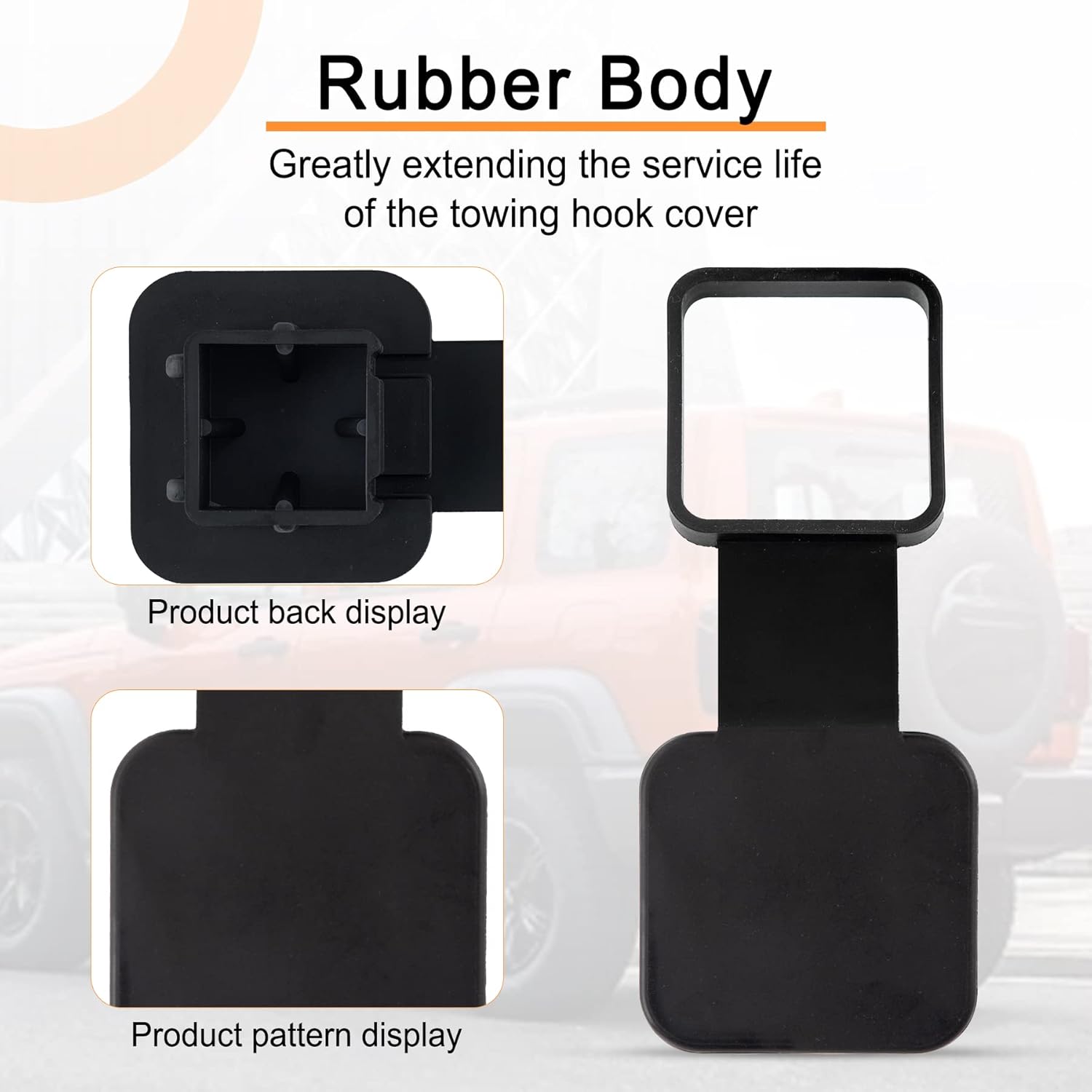 2 inch trailer hitch cover plug — view 4