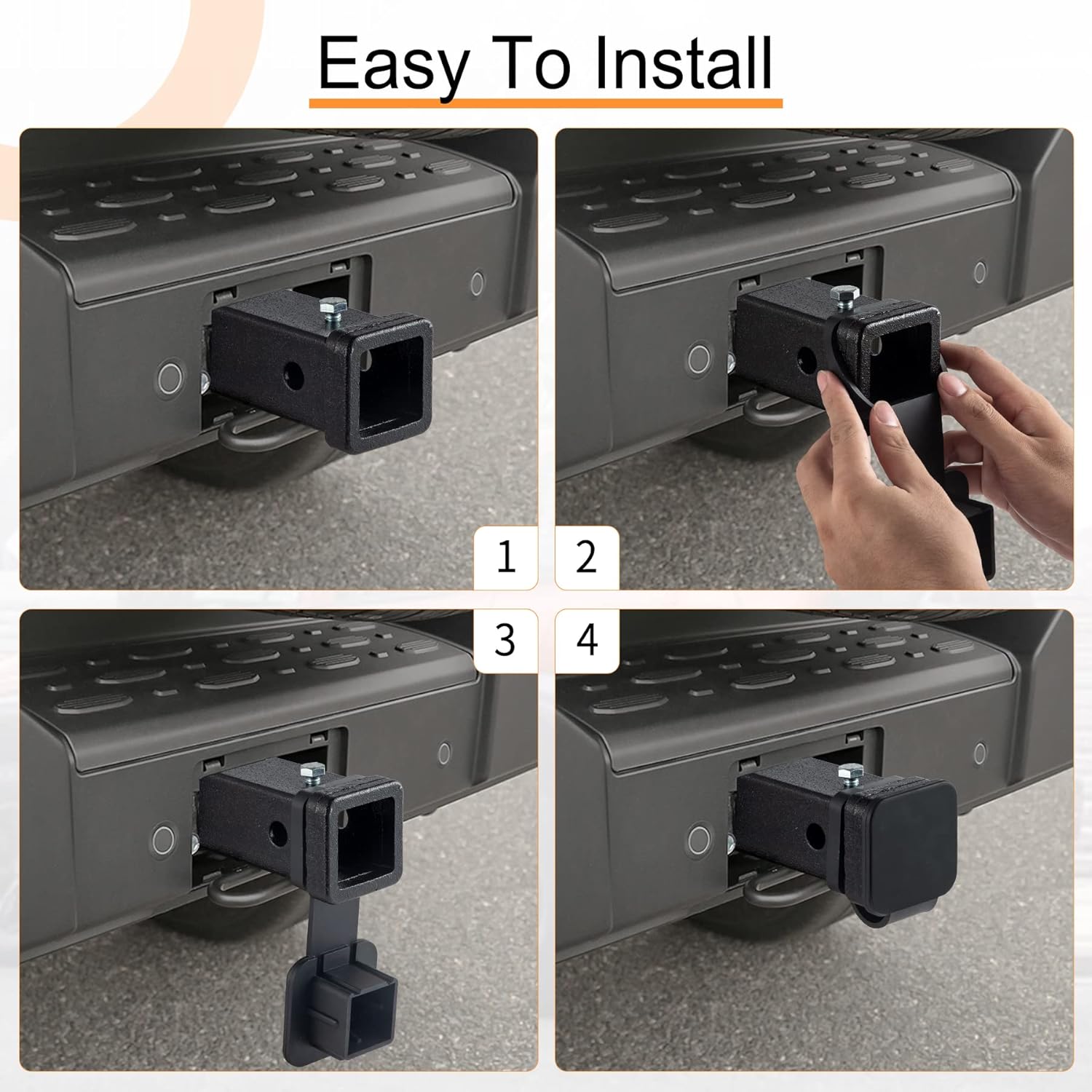 2 inch trailer hitch cover plug — view 6