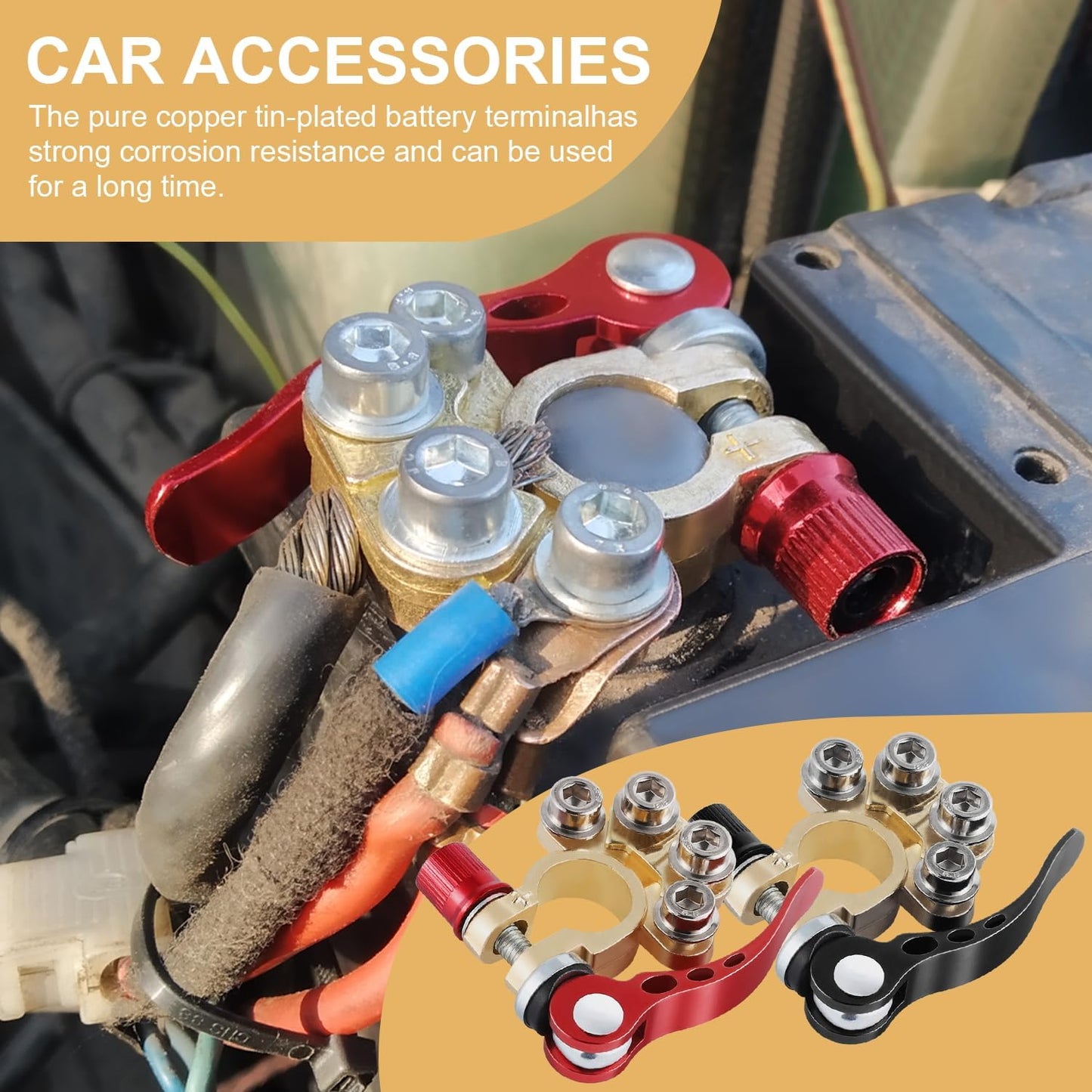 4-way car battery terminal connector — view 7