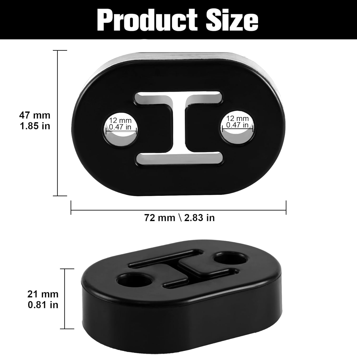 4 pcs rubber exhaust hanger — view 3