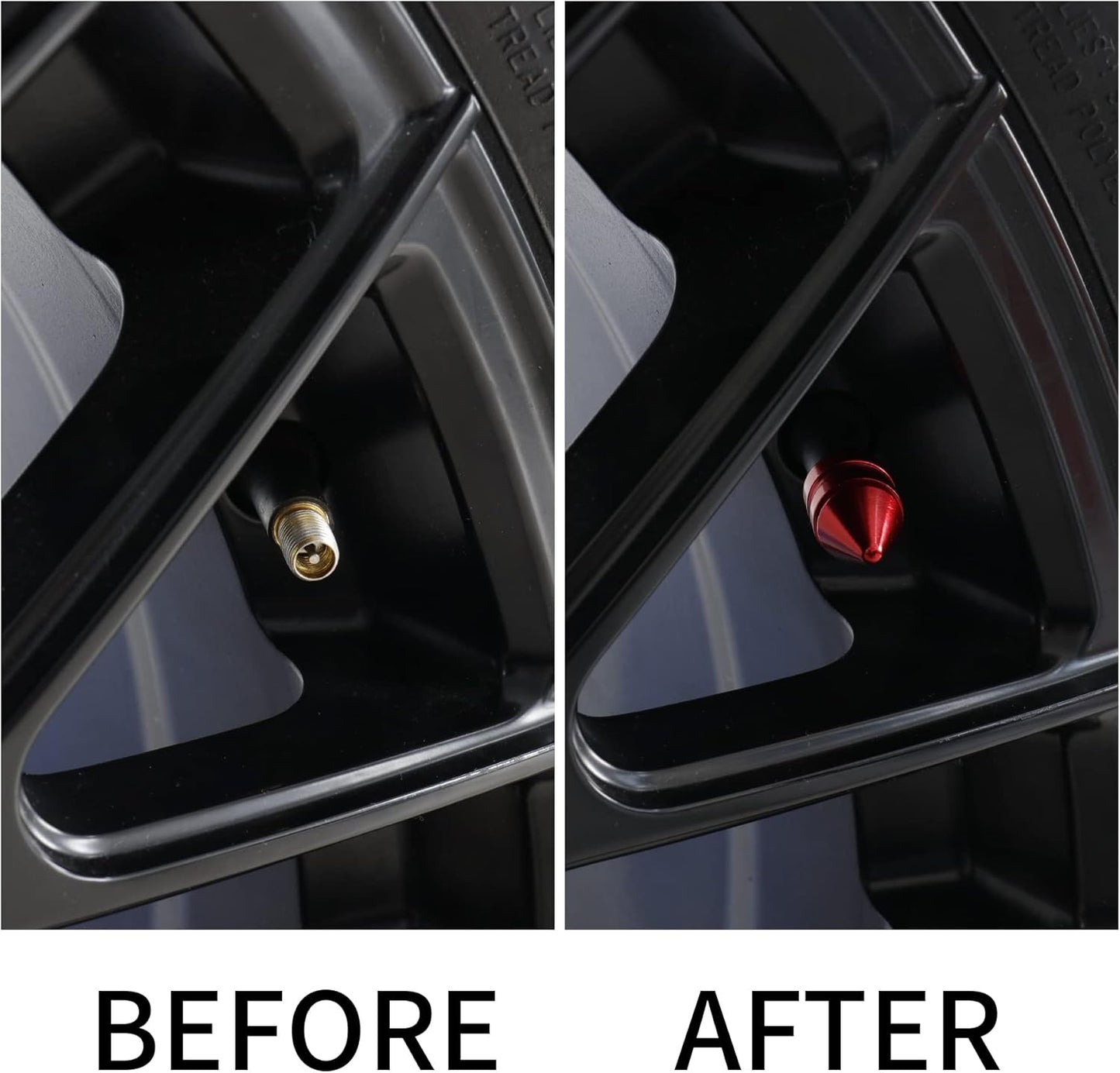 4 pcs aluminium tyre valve caps — view 4