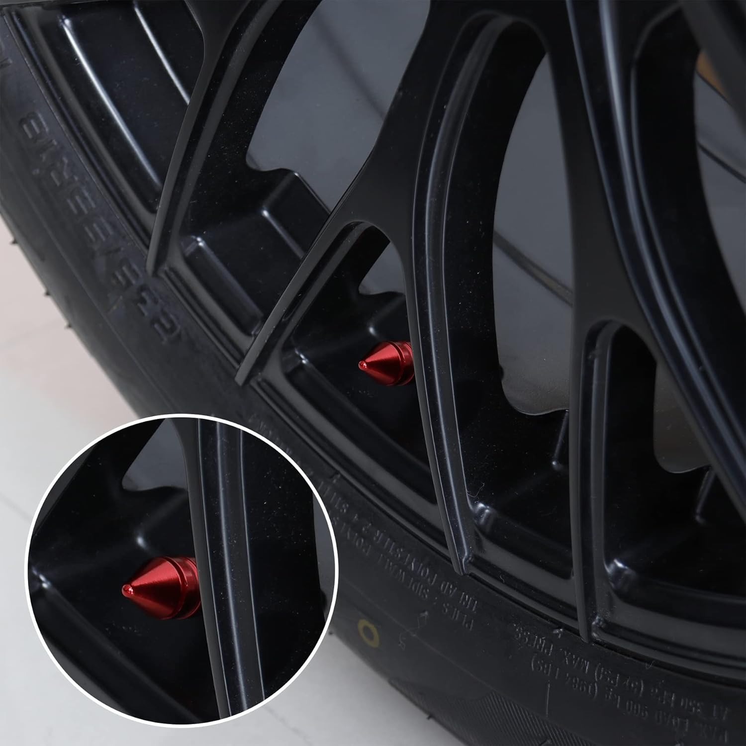 4 pcs aluminium tyre valve caps — view 6