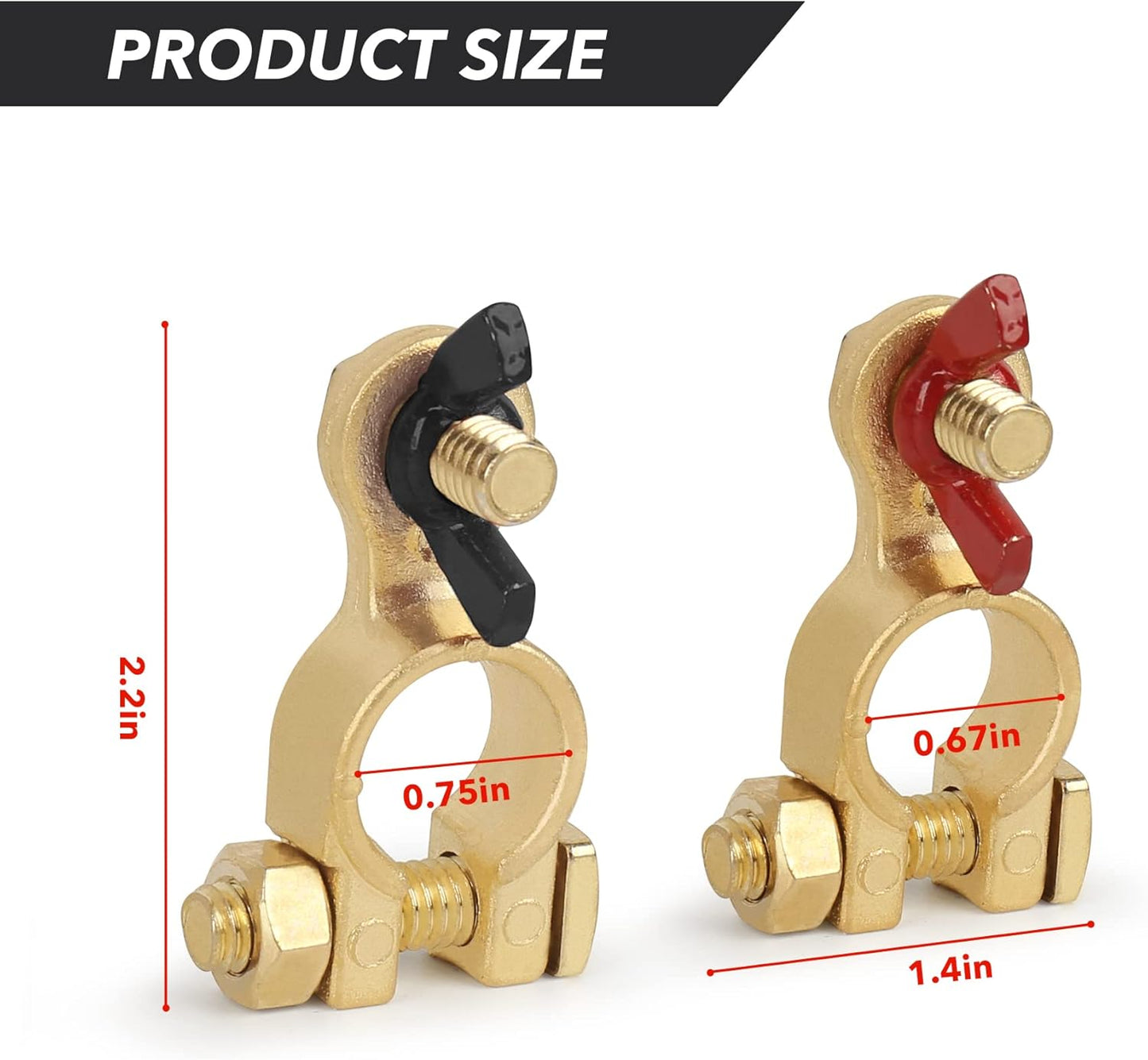 Pure copper car battery terminal connector — view 4