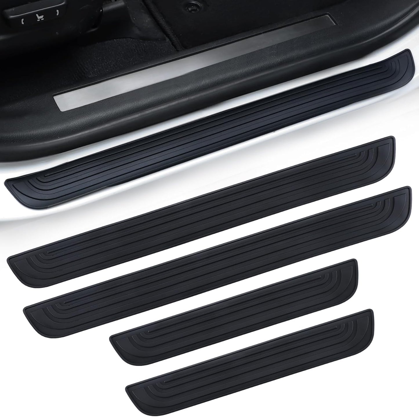 4 pcs car door threshold protector — view 2