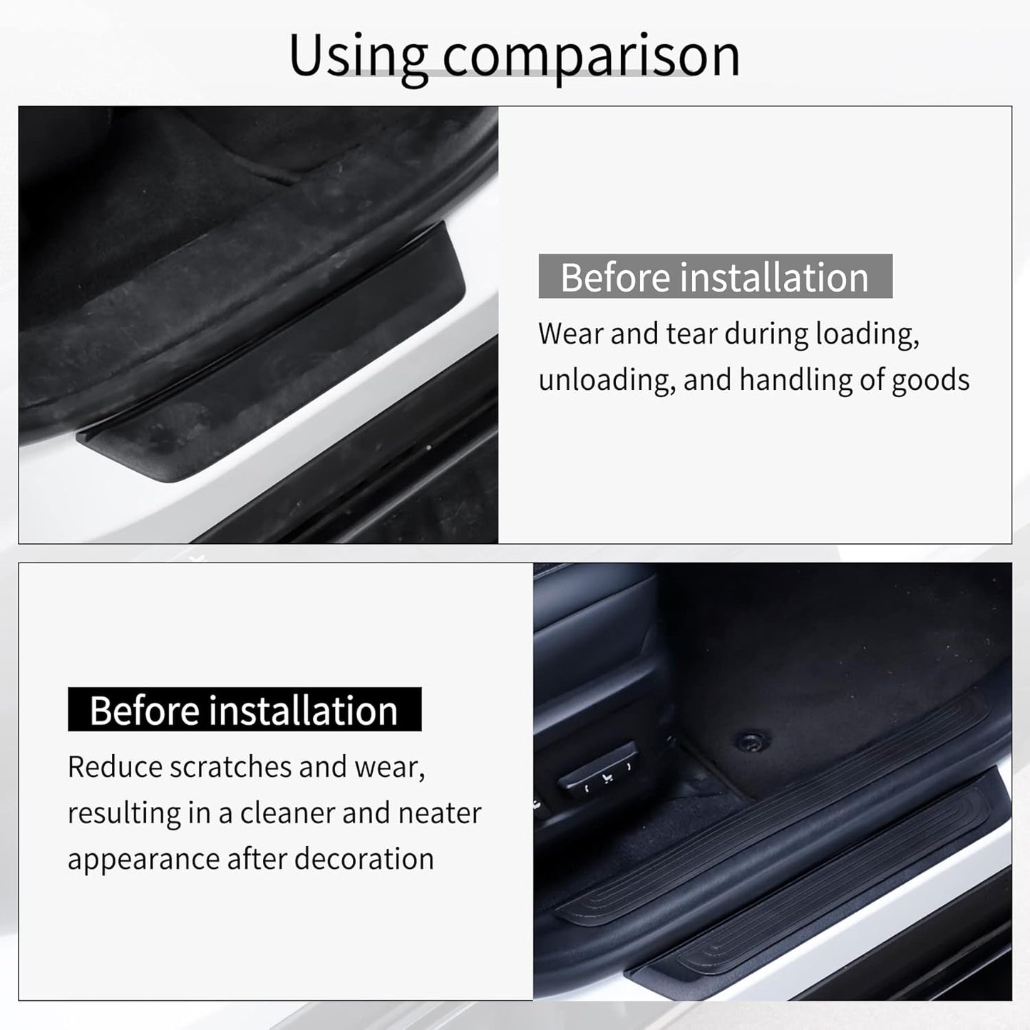 4 pcs car door threshold protector — view 6