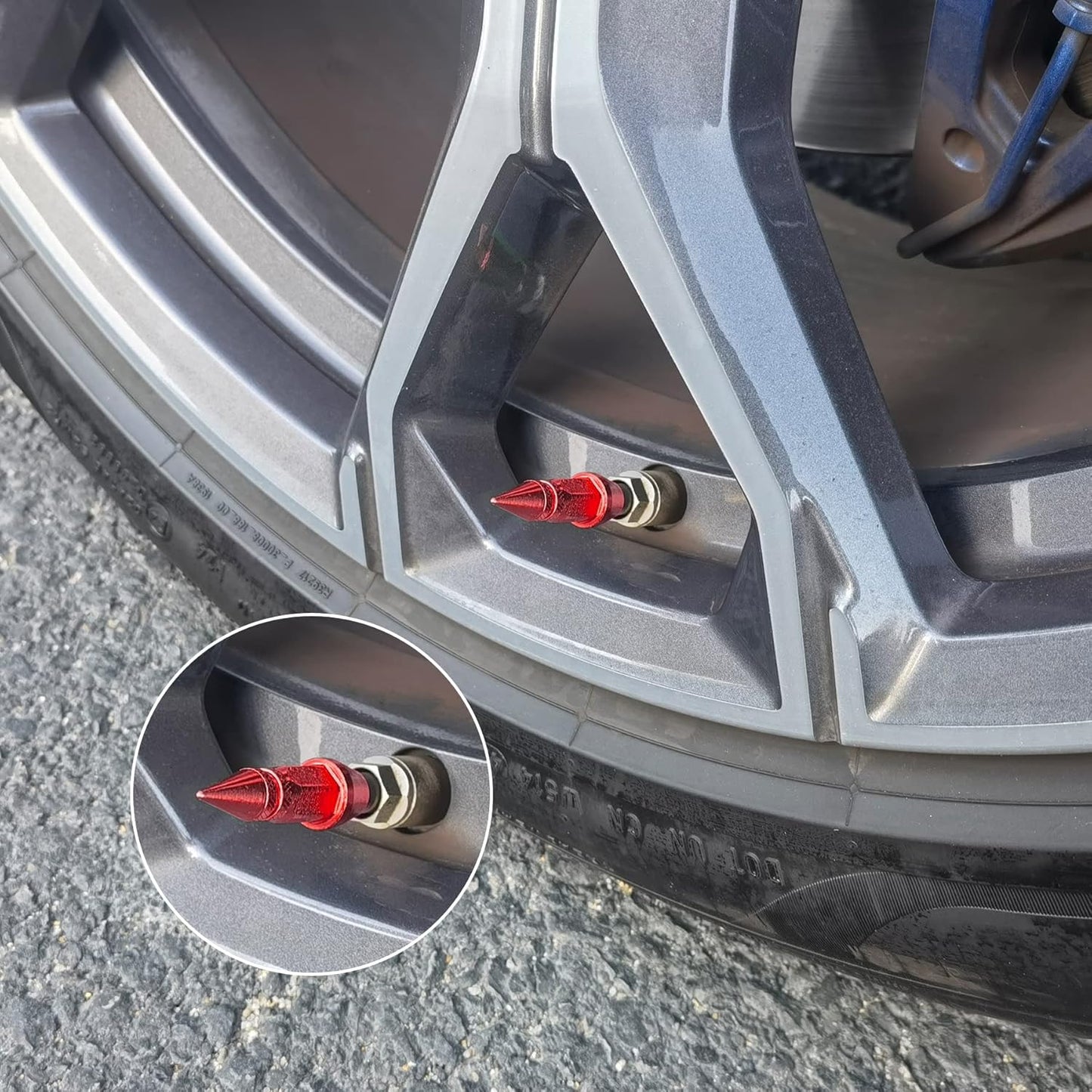 45mm spiked aluminium valve caps 4-pack — view 5