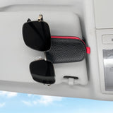 Leather car visor sunglasses clip — view 4