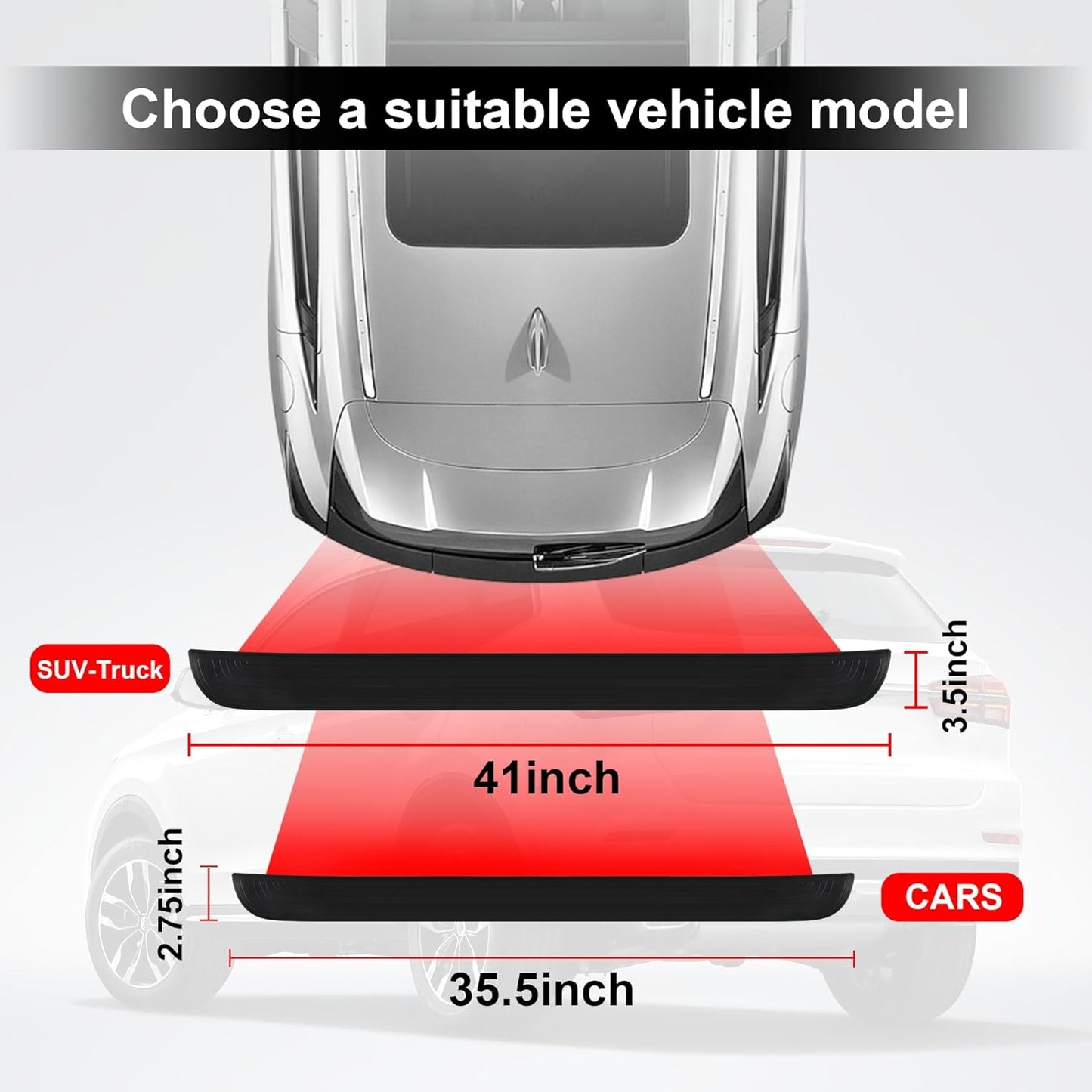 Car rear bumper protector 41 inch — view 7