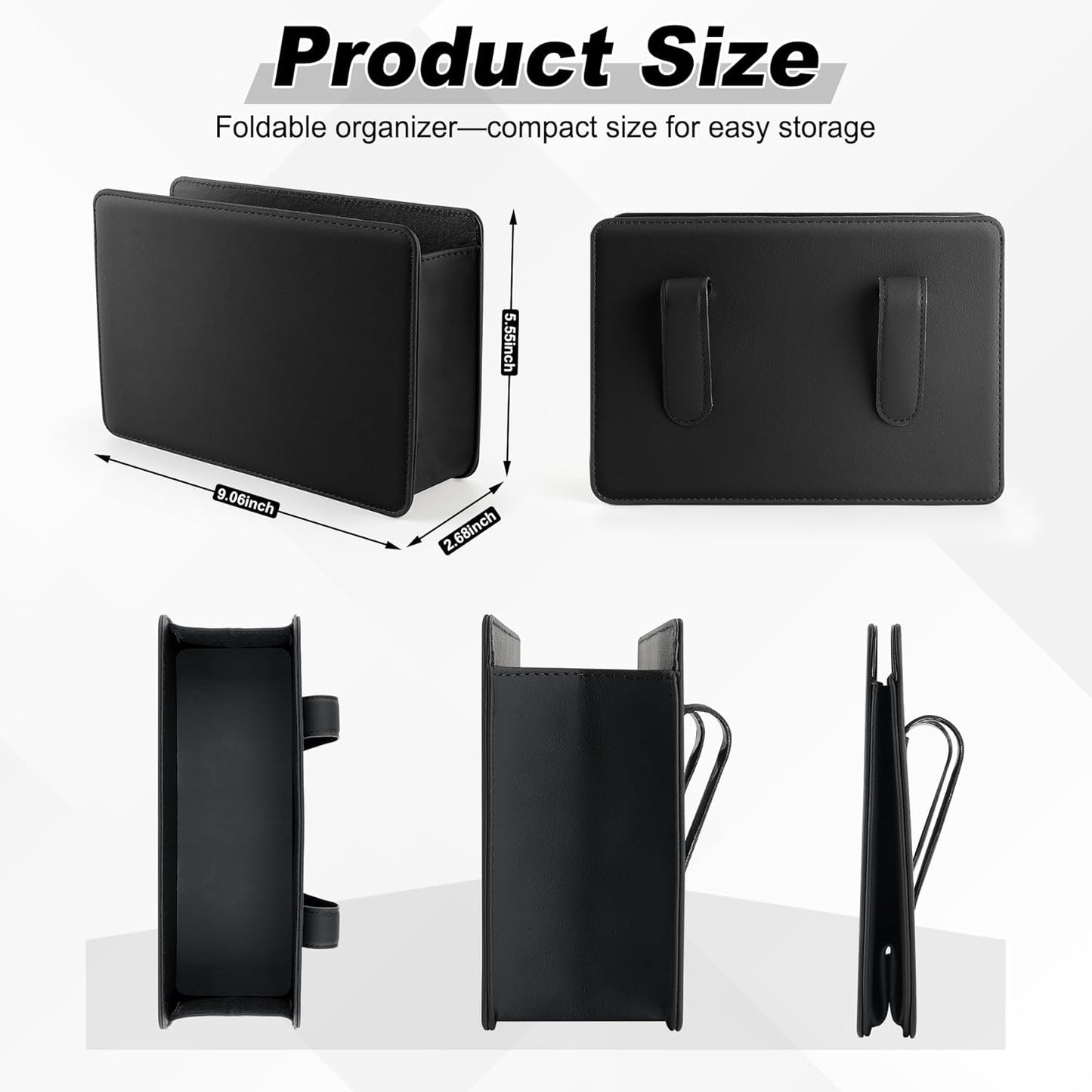 Leather car door trash can — view 4