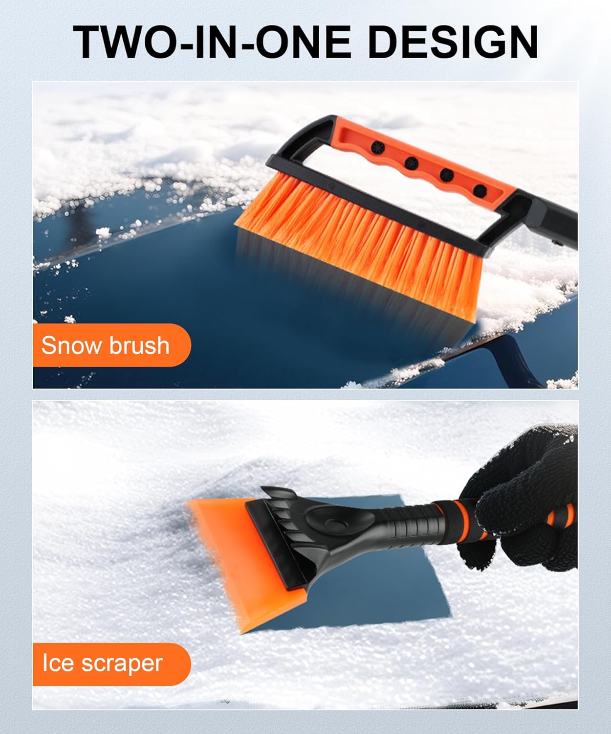 Car ice scraper and snow brush — view 5