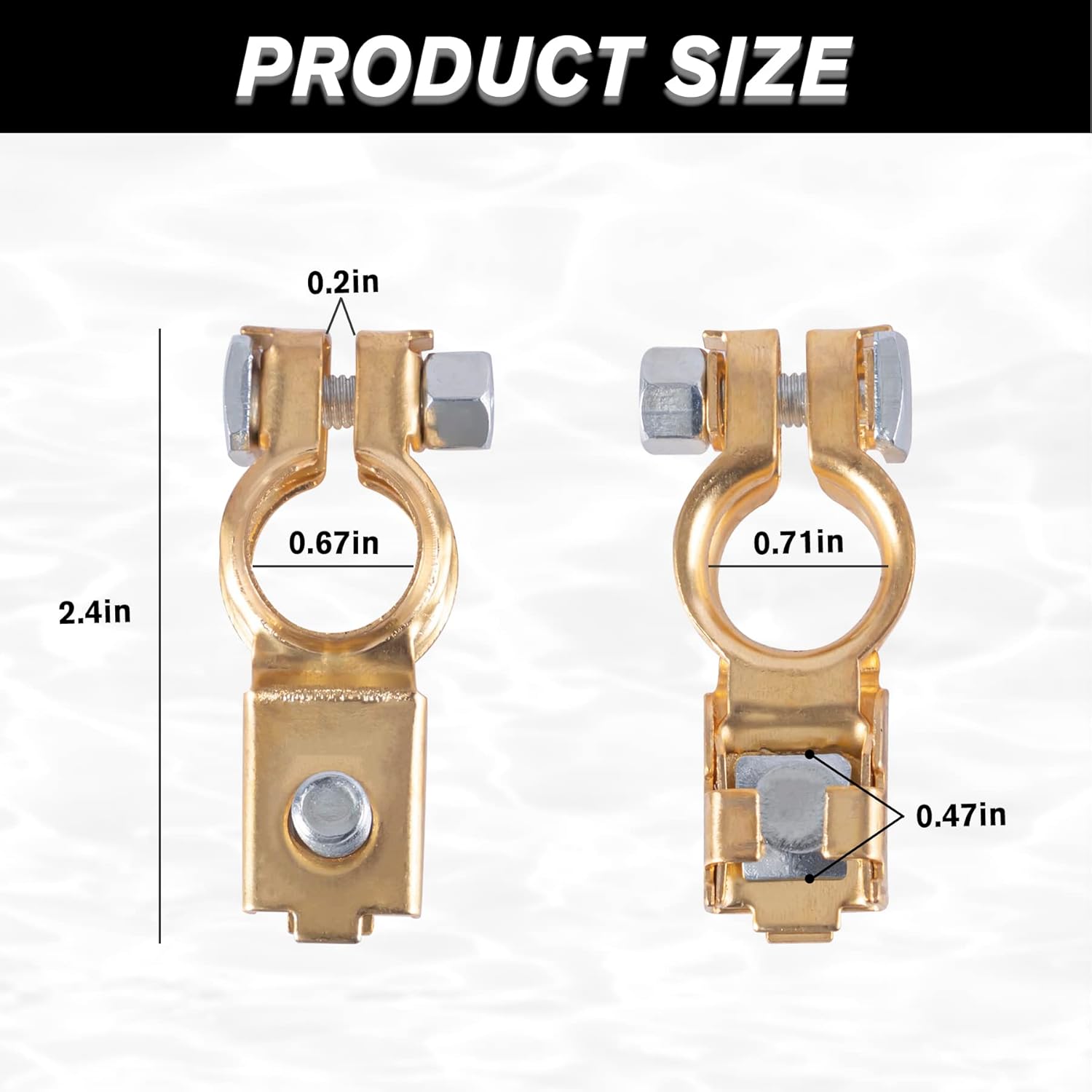 Pure copper battery terminal connector kit — view 3