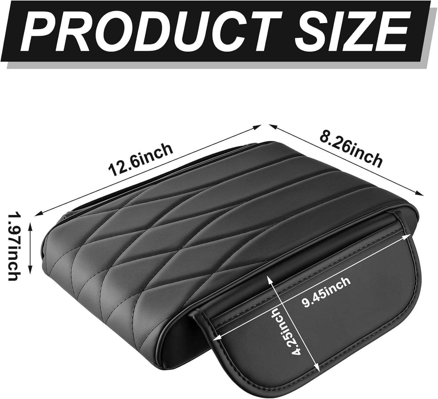 Universal leather car console cover pad — view 3