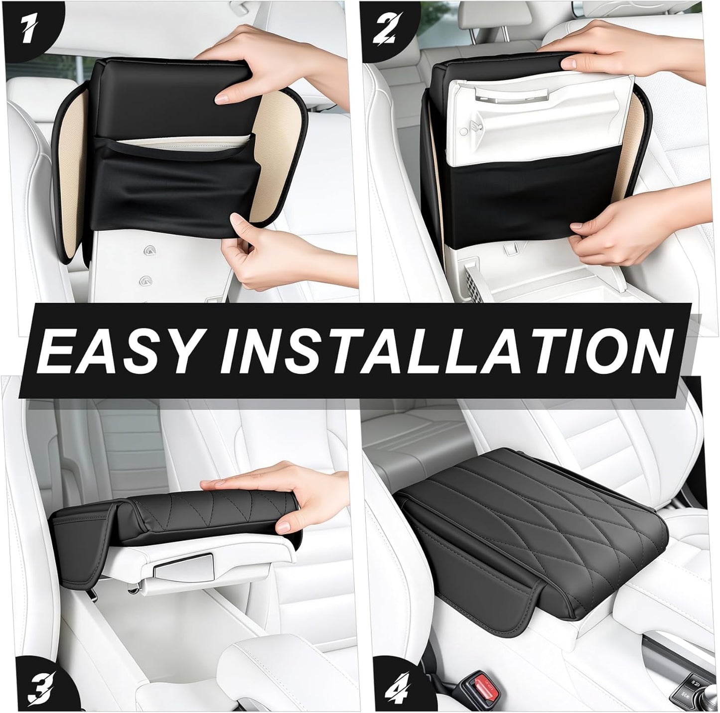 Universal leather car console cover pad — view 5