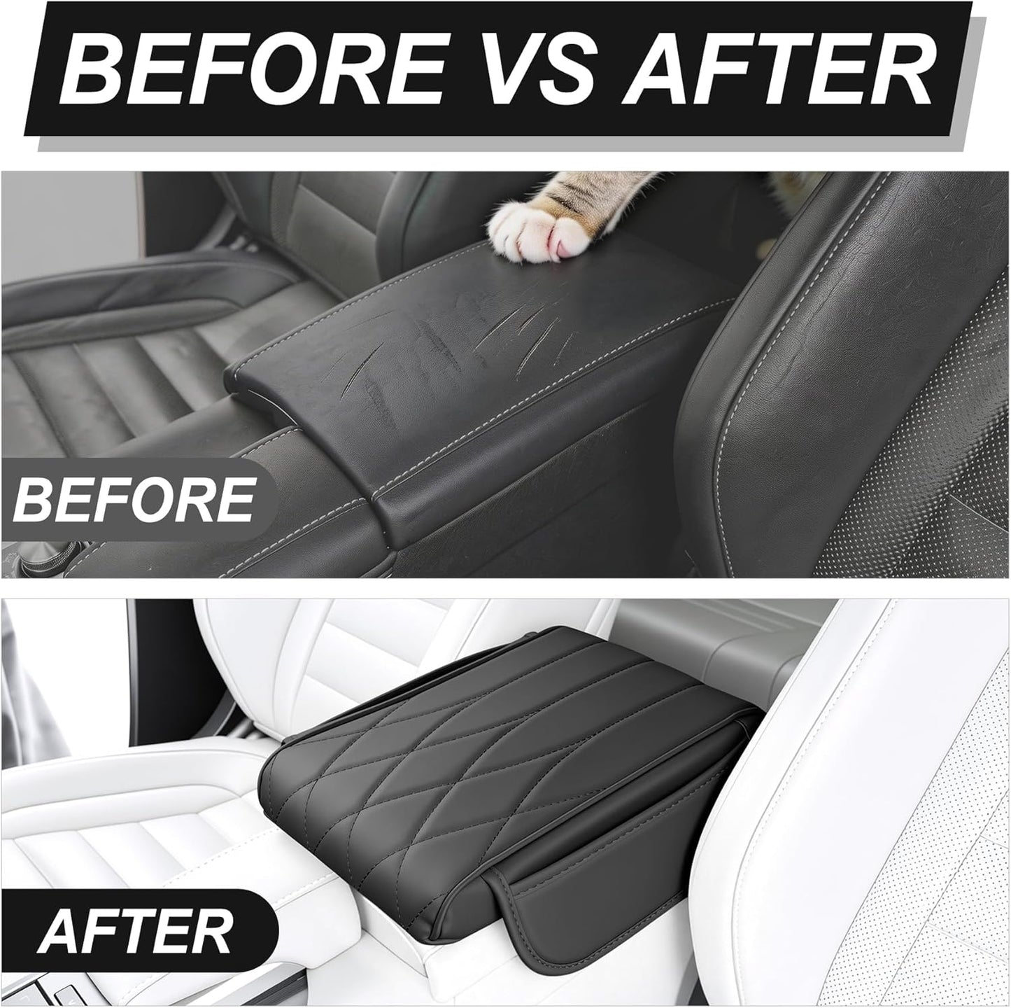 Universal leather car console cover pad — view 7