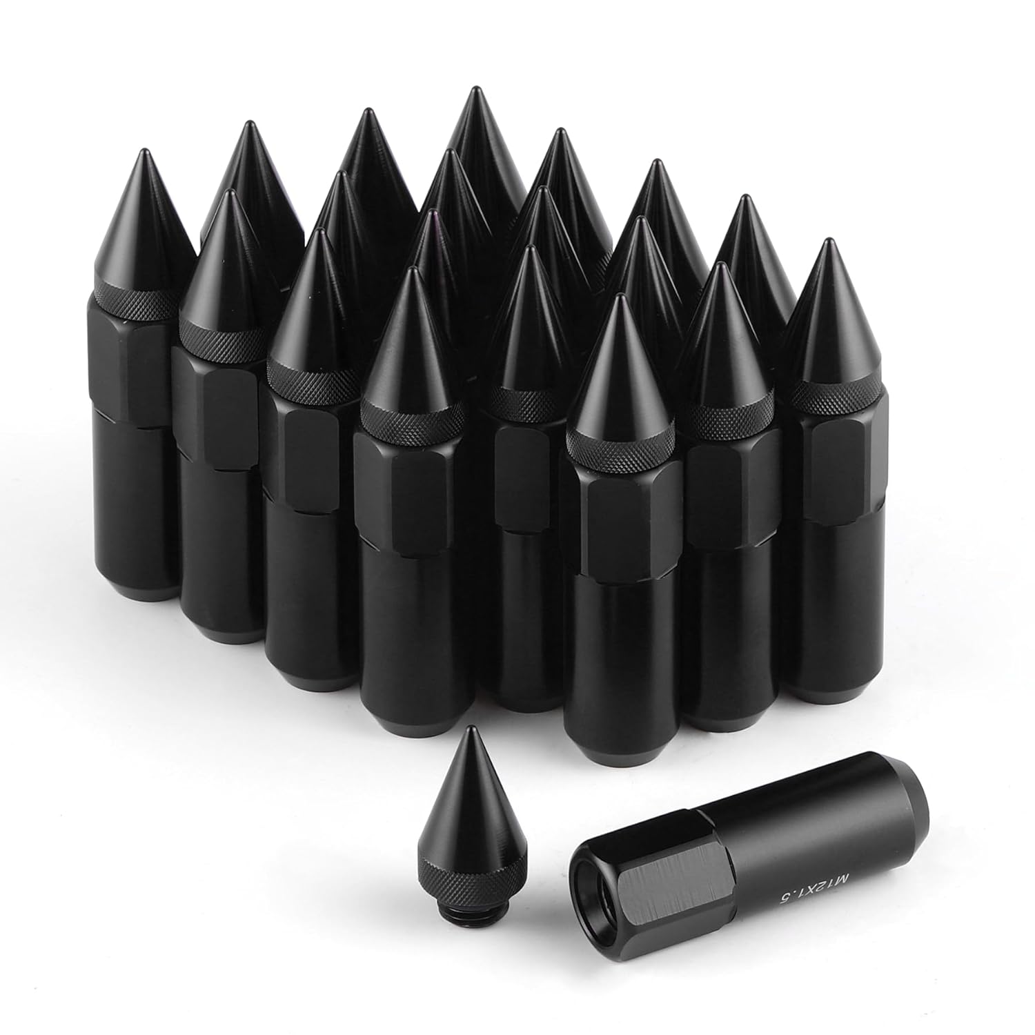 20 pcs M12x1.5 spiked wheel lug nuts — view 2
