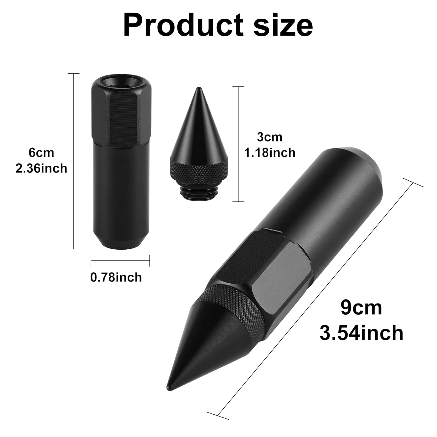 20 pcs M12x1.5 spiked wheel lug nuts — view 3