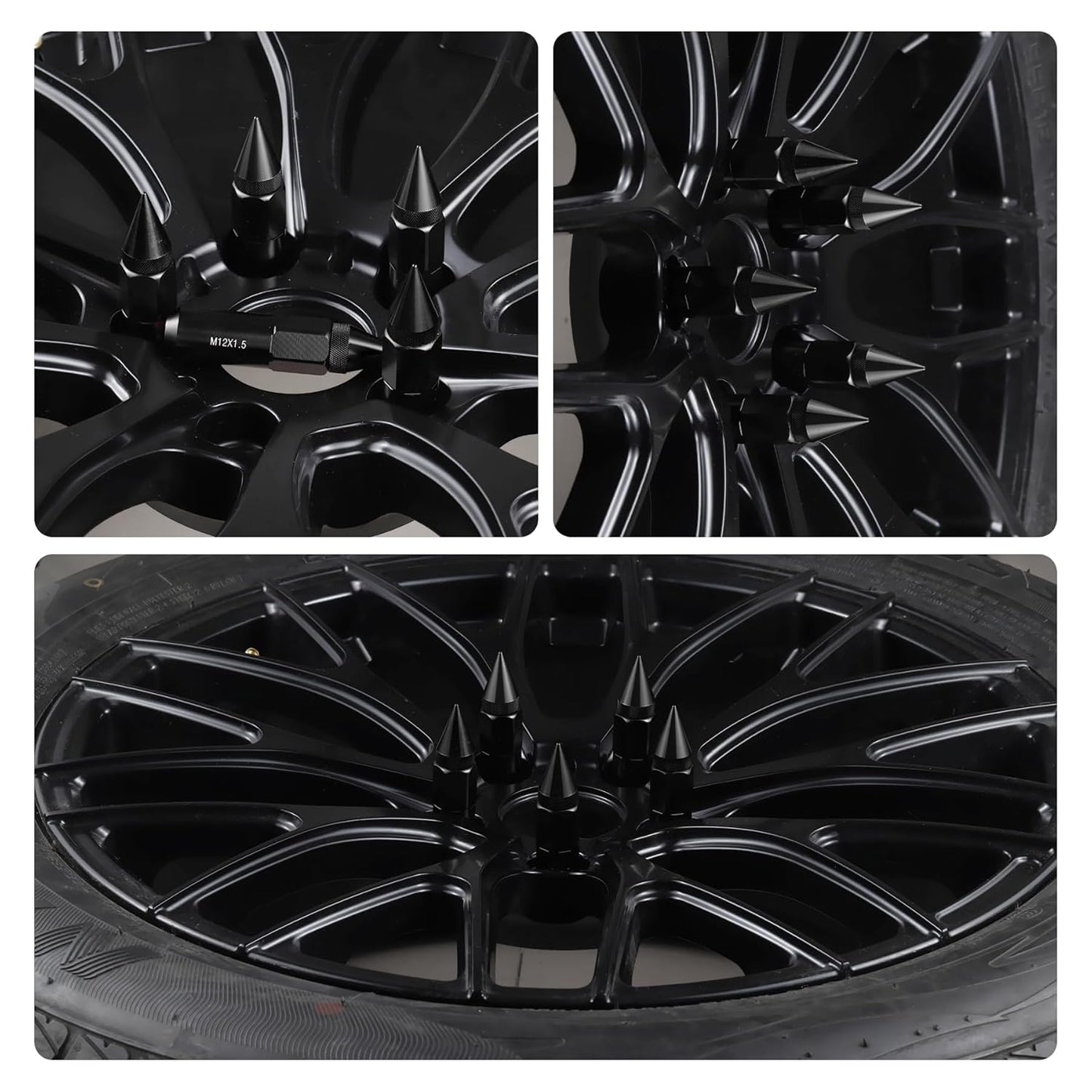 20 pcs M12x1.5 spiked wheel lug nuts — view 7