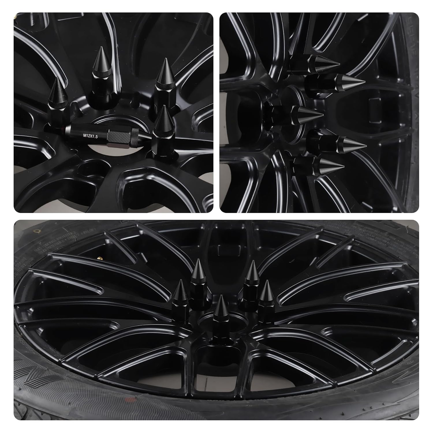 20 pcs M12x1.5 spiked wheel lug nuts — view 7