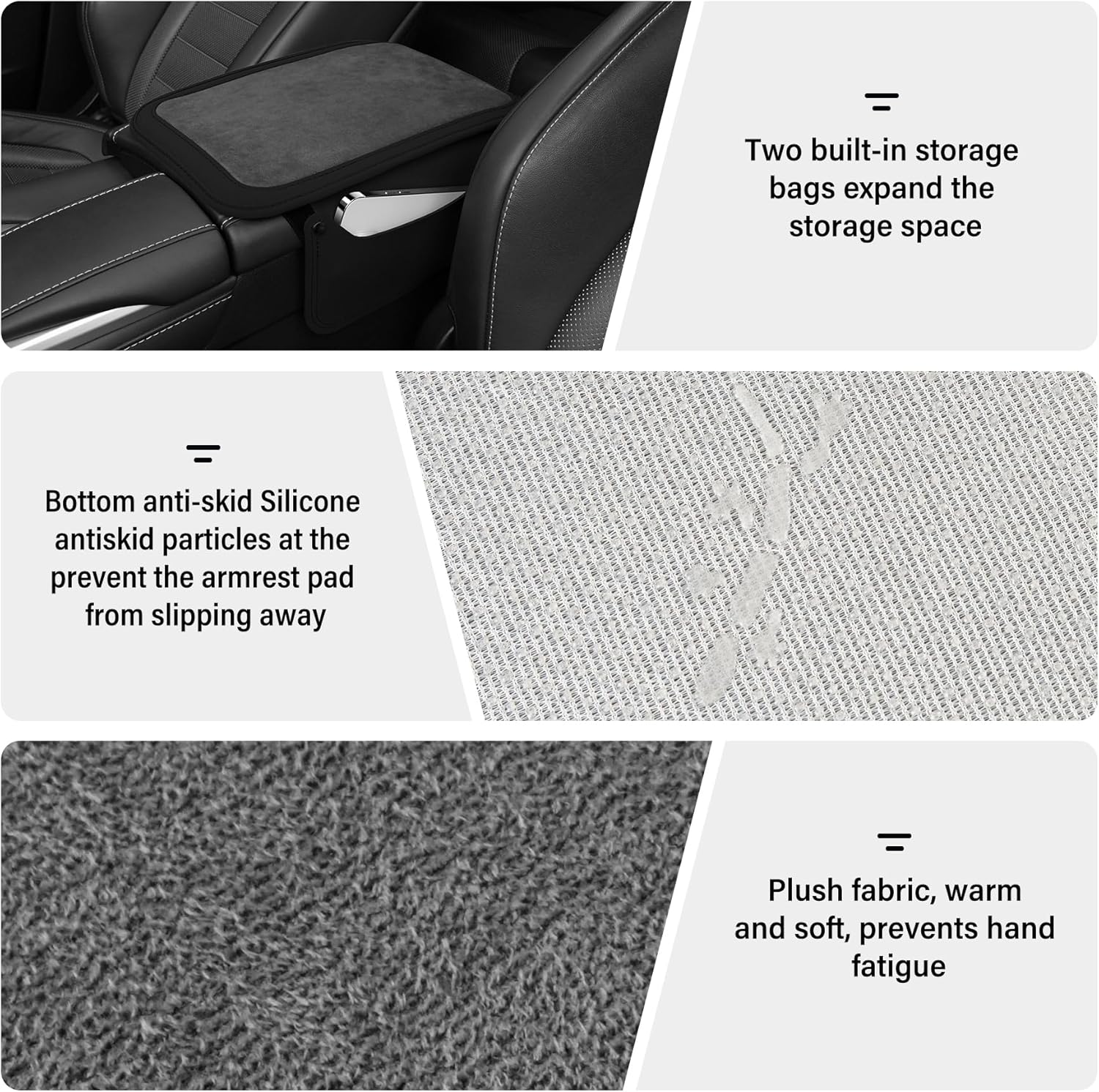 Car furry center console cover — view 4