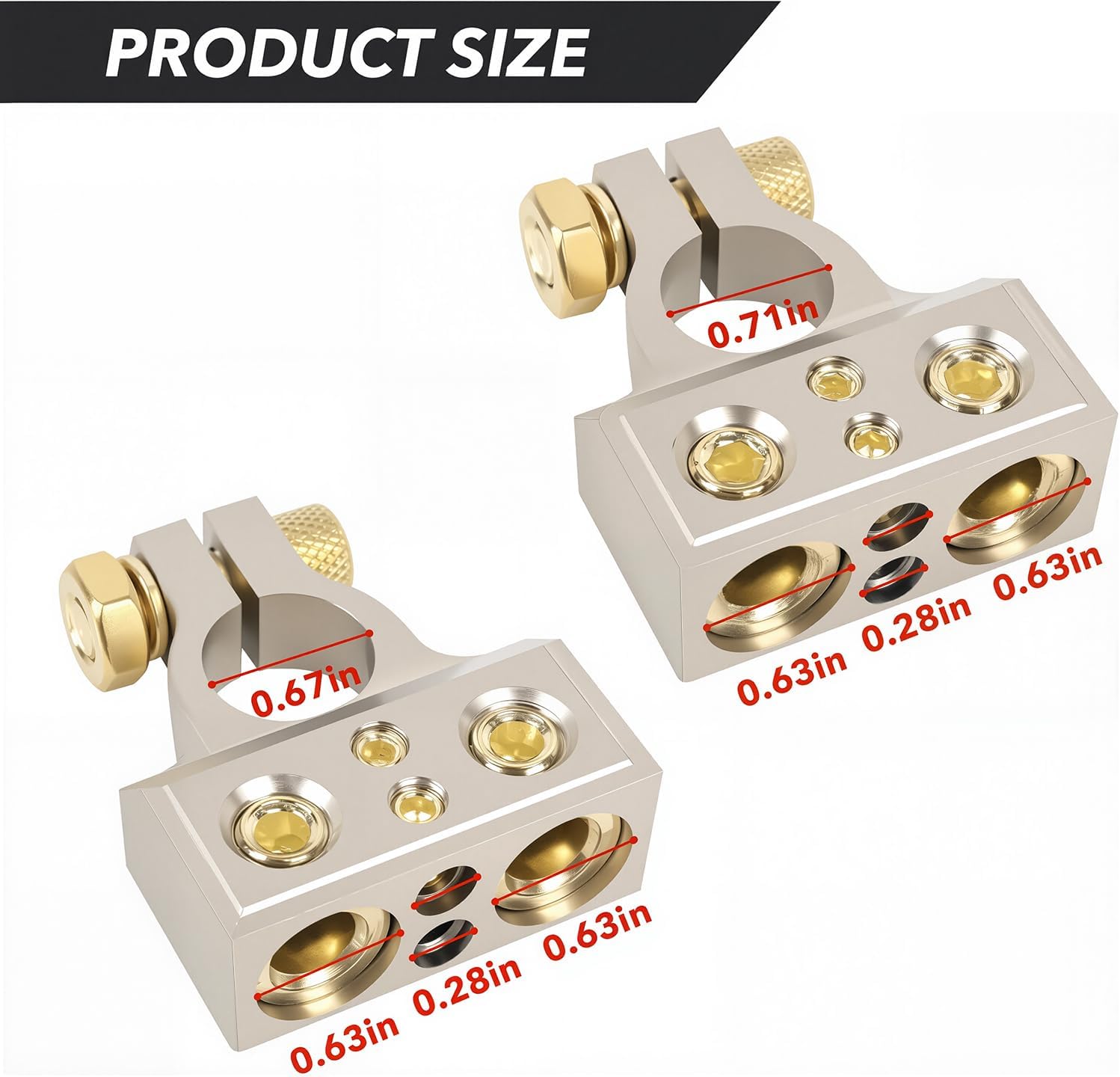 Car battery terminal connector zinc alloy — view 4