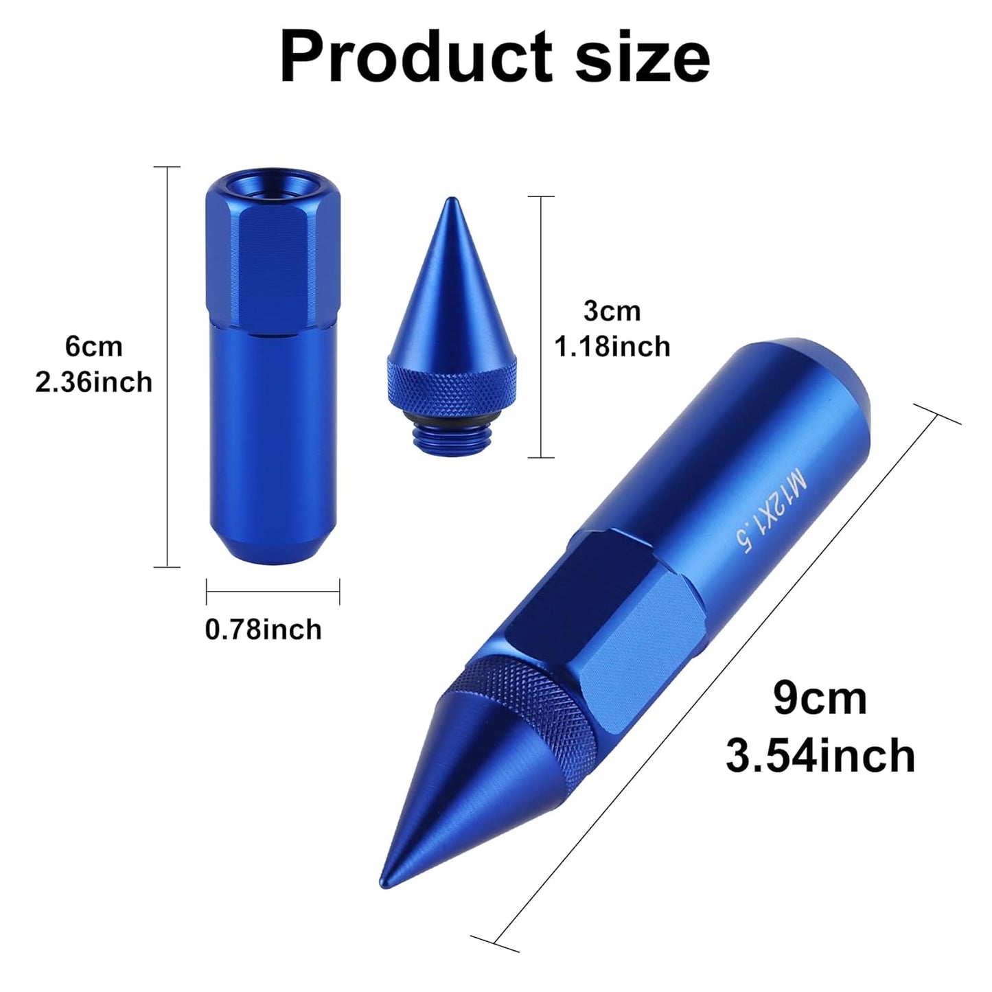 20 pcs M14x1.5 spiked wheel lug nuts — view 3