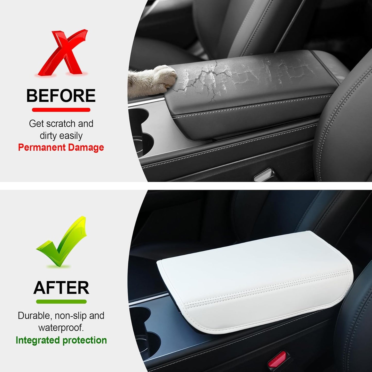 Tesla Model 3 Y armrest cover — view 5