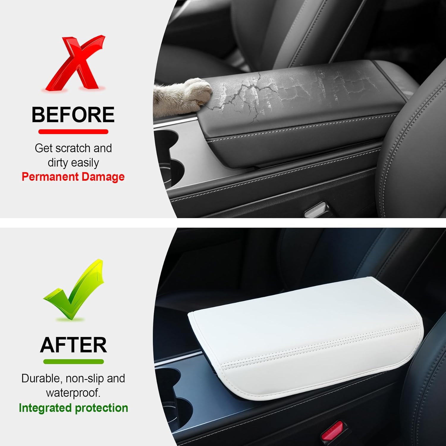 Tesla Model 3 Y armrest cover — view 5