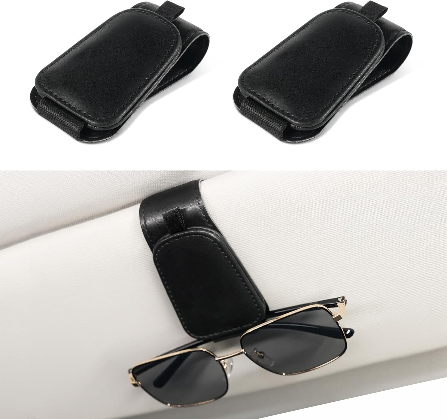 2 pack car visor sunglasses holder clip — view 2