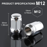 20 pcs M12x1.5 chrome wheel lug nuts — view 3