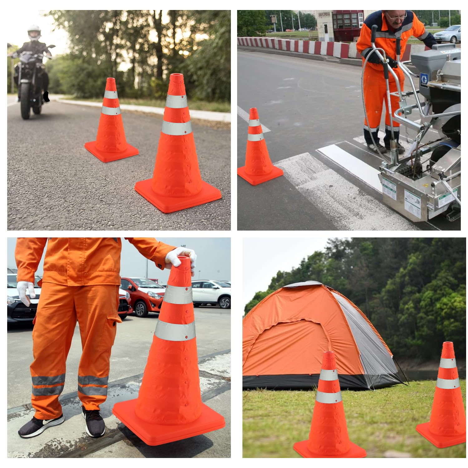 18 inch collapsible traffic cones 2-pack — view 3
