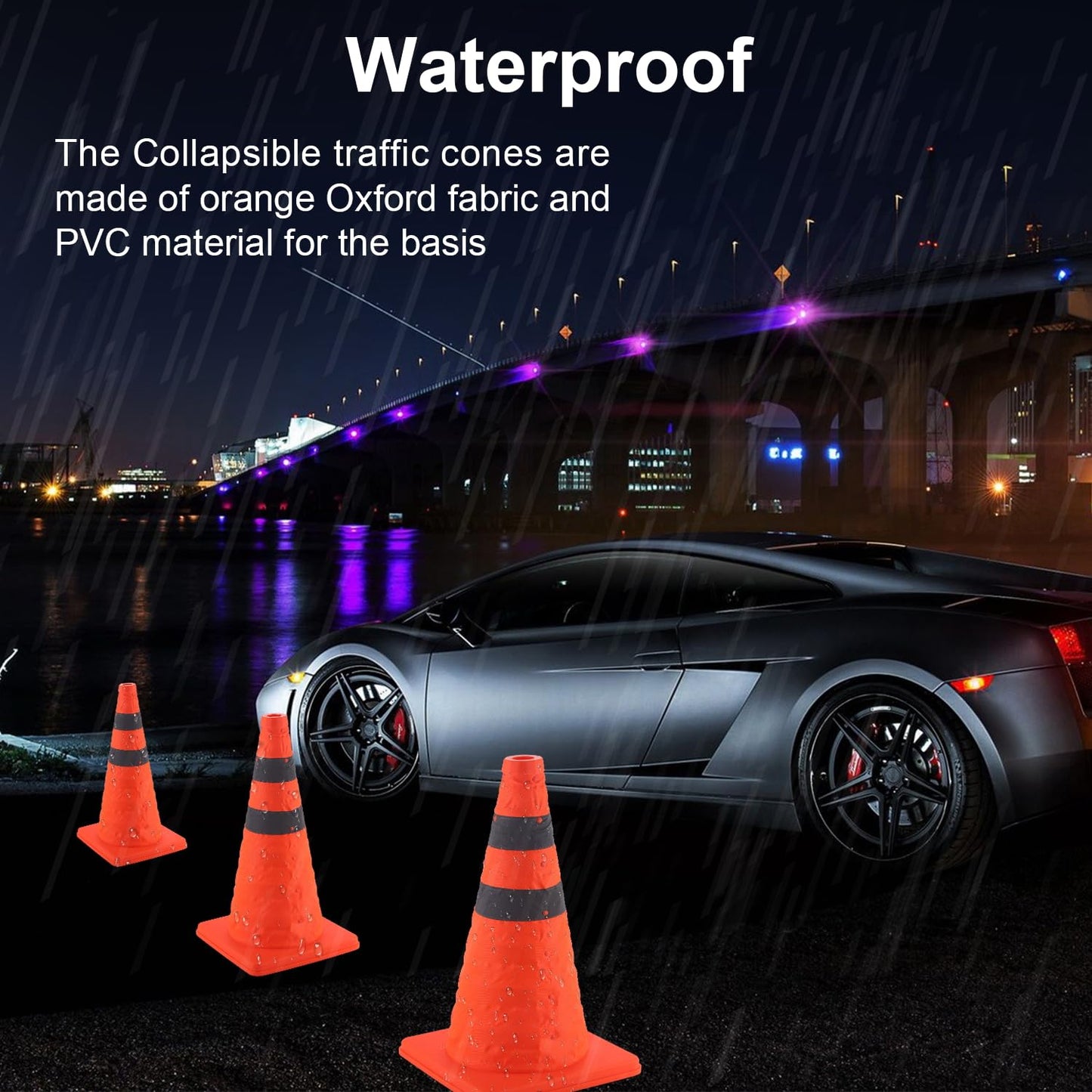 18 inch collapsible traffic cones 2-pack — view 7