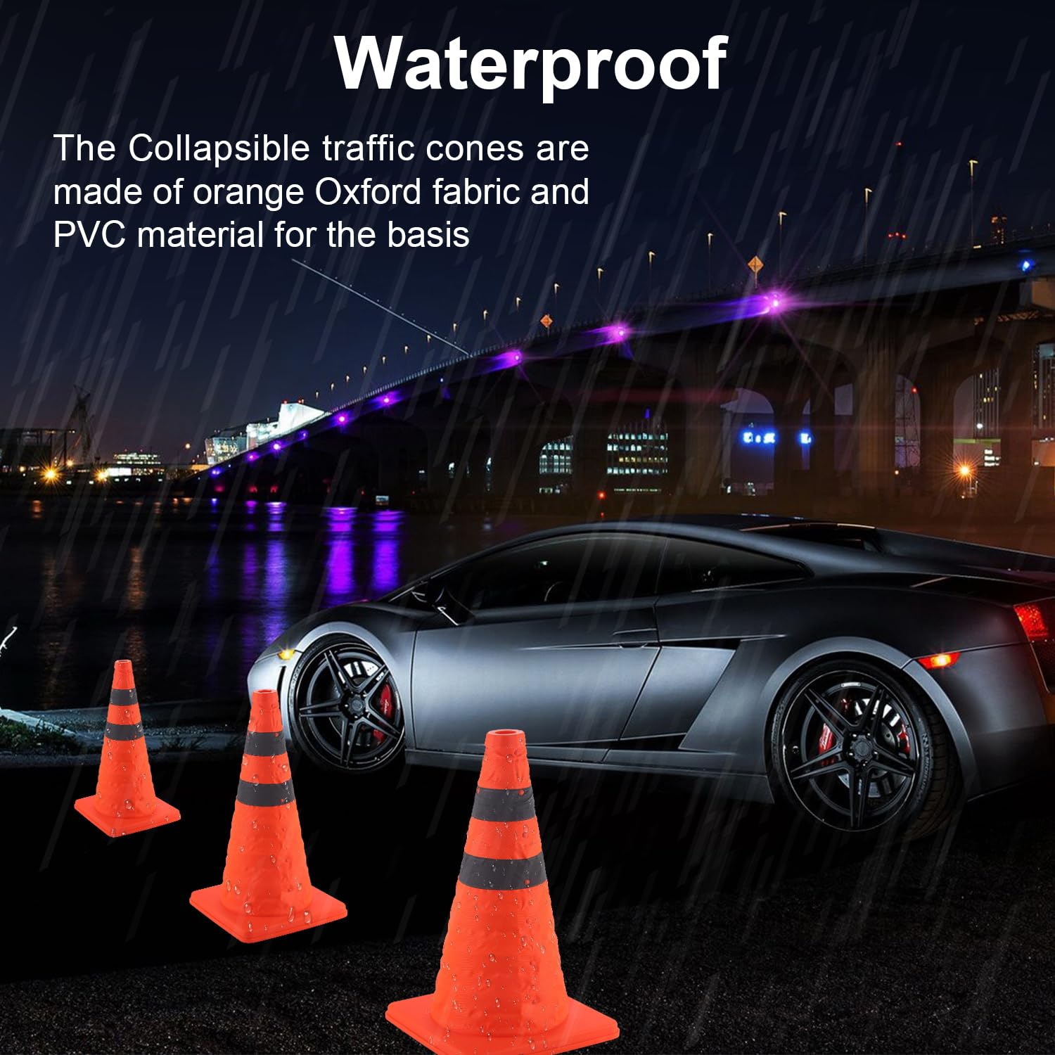 18 inch collapsible traffic cones 2-pack — view 7
