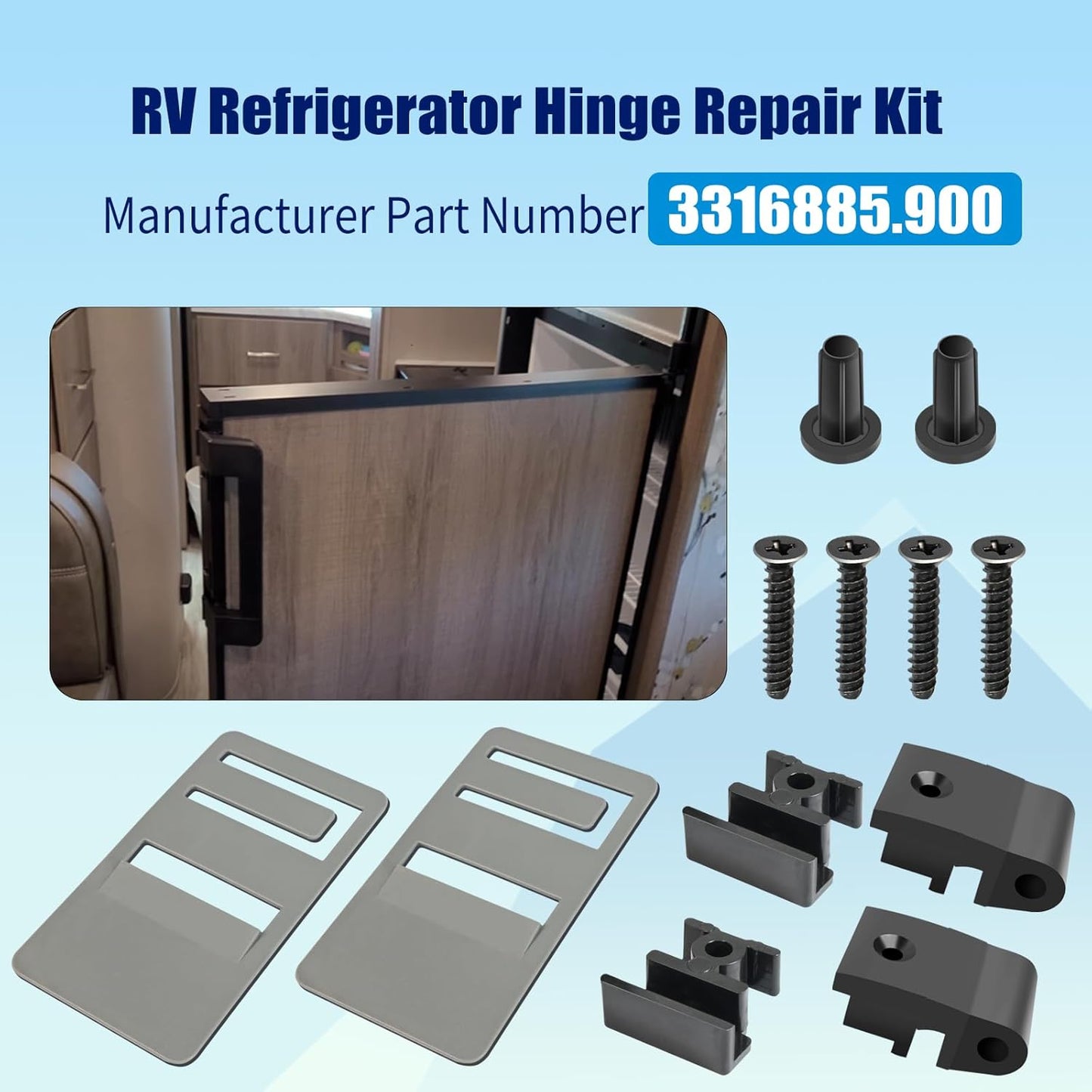 Dometic RV refrigerator hinge repair kit — view 3