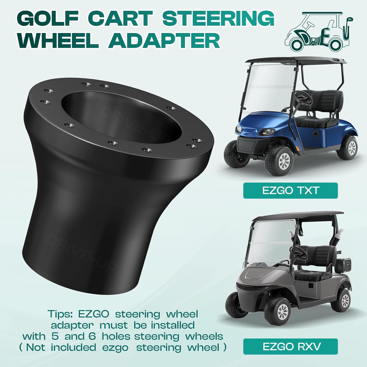 EZGO TXT RXV steering wheel adapter — view 4