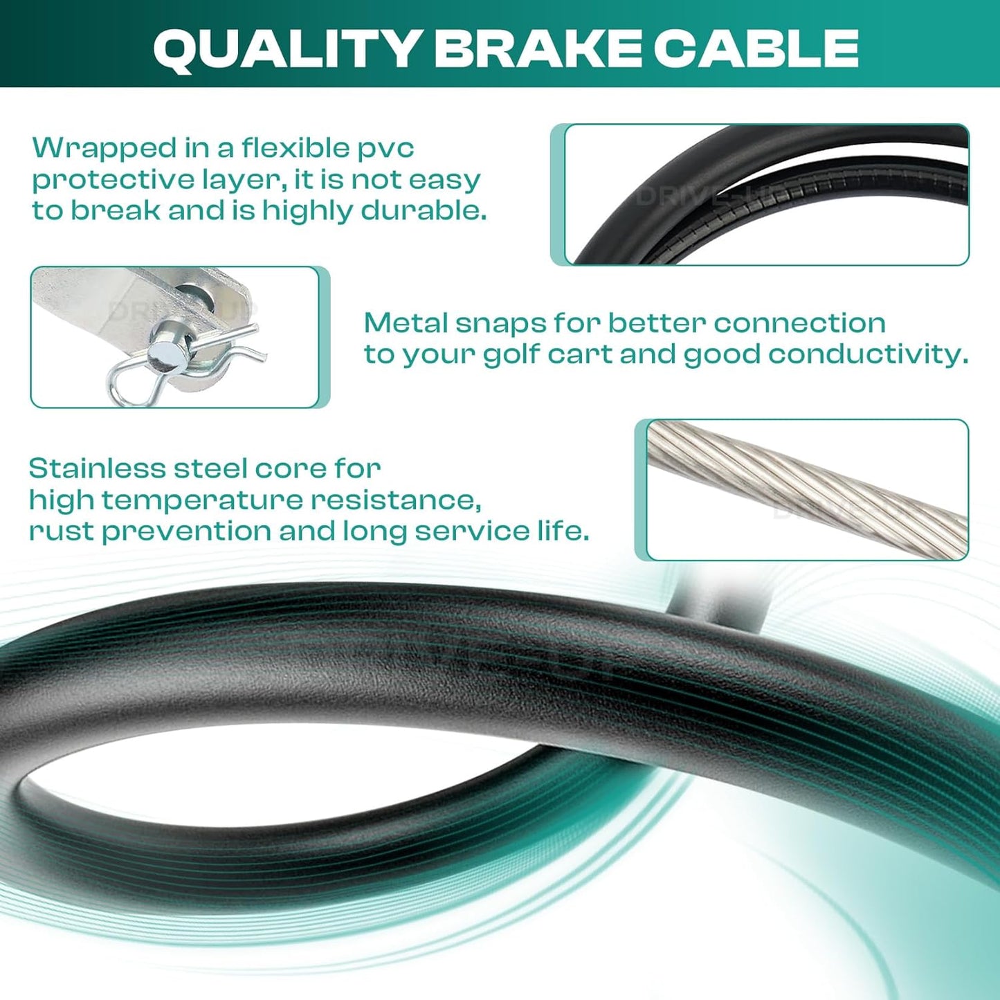 2 pcs Club Car Precedent brake cable — view 3