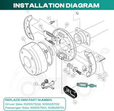 2 pcs Club Car Precedent brake cable — view 5