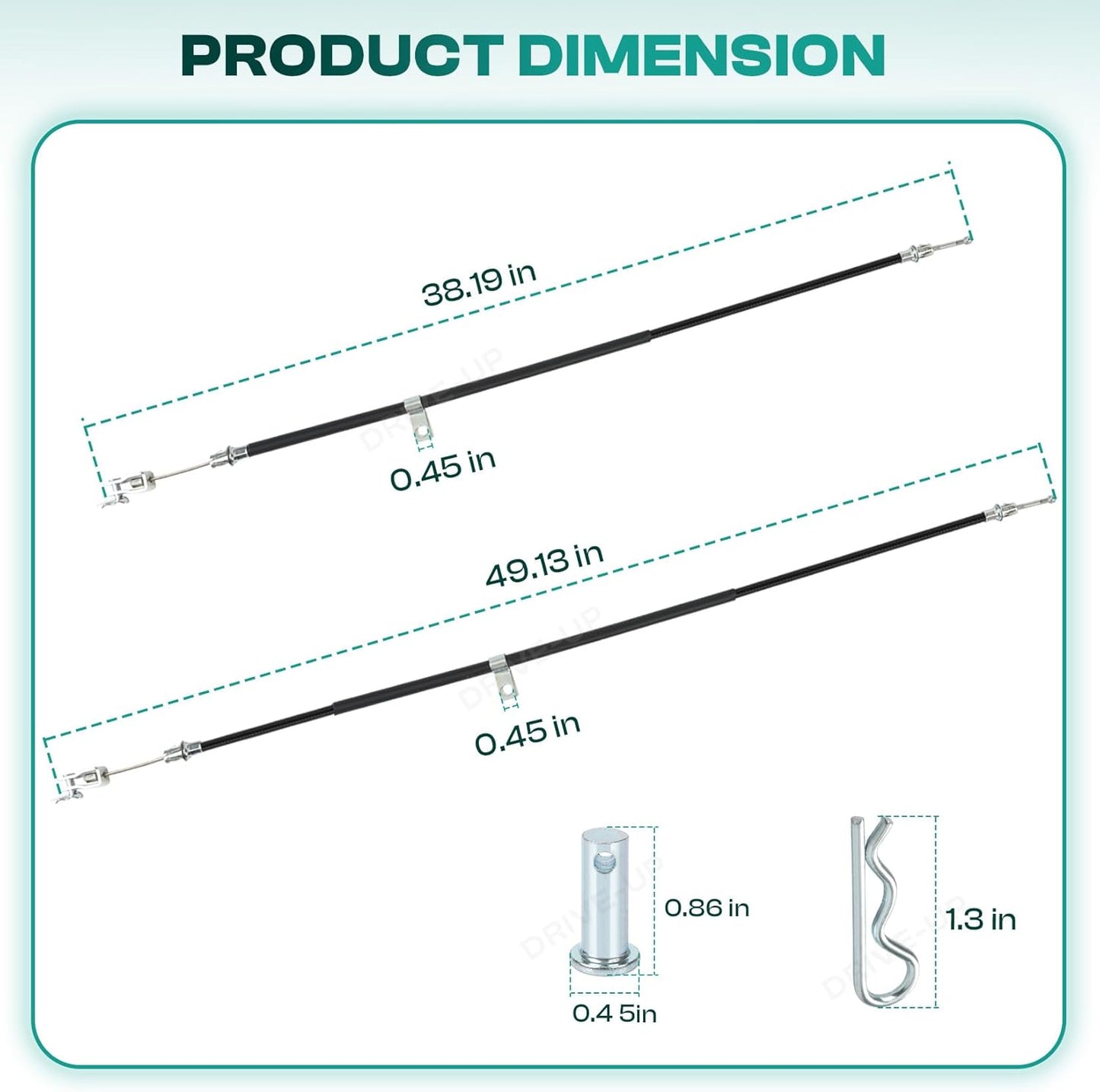 2 pcs Club Car Precedent brake cable — view 6