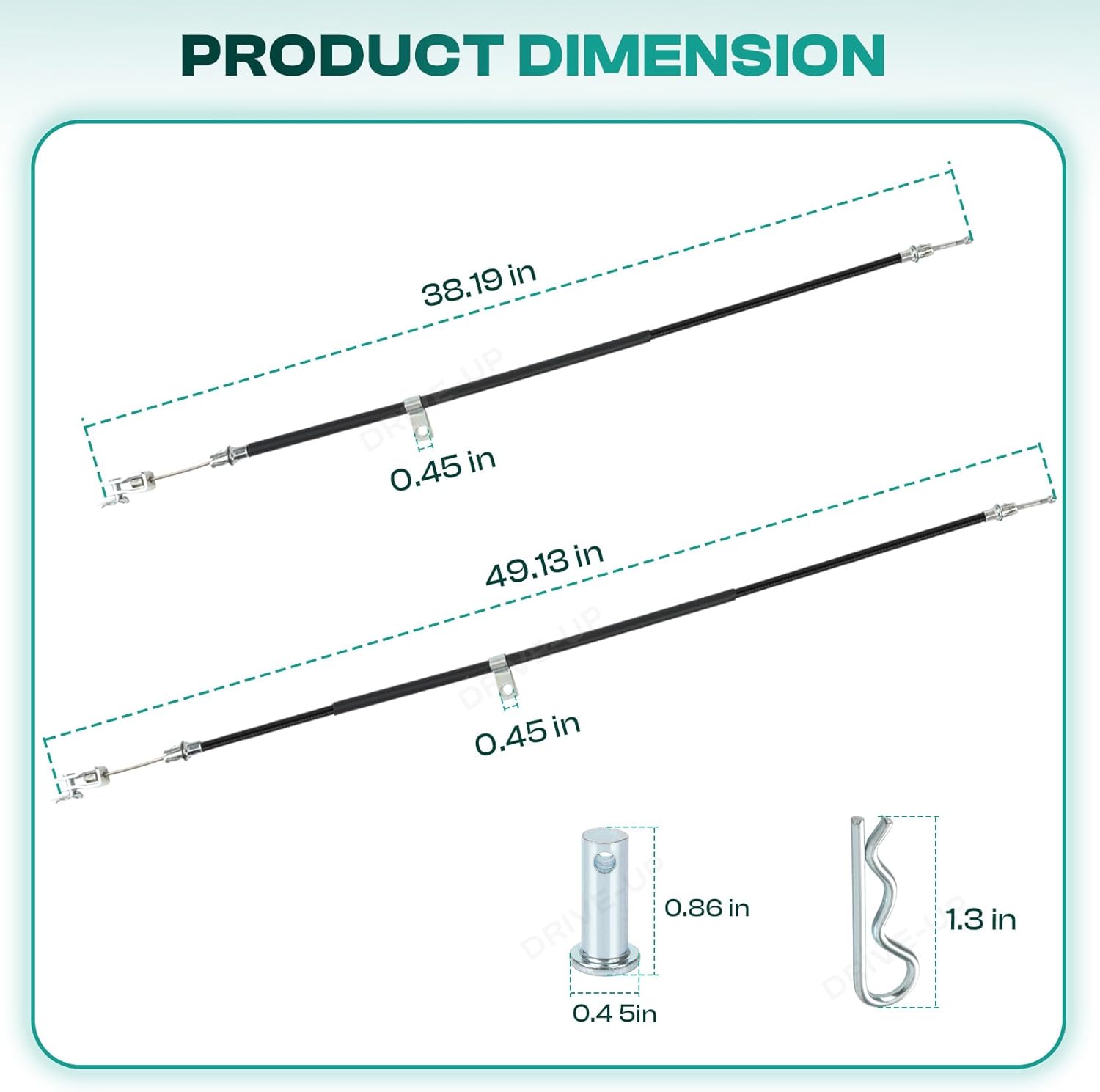 2 pcs Club Car Precedent brake cable — view 6