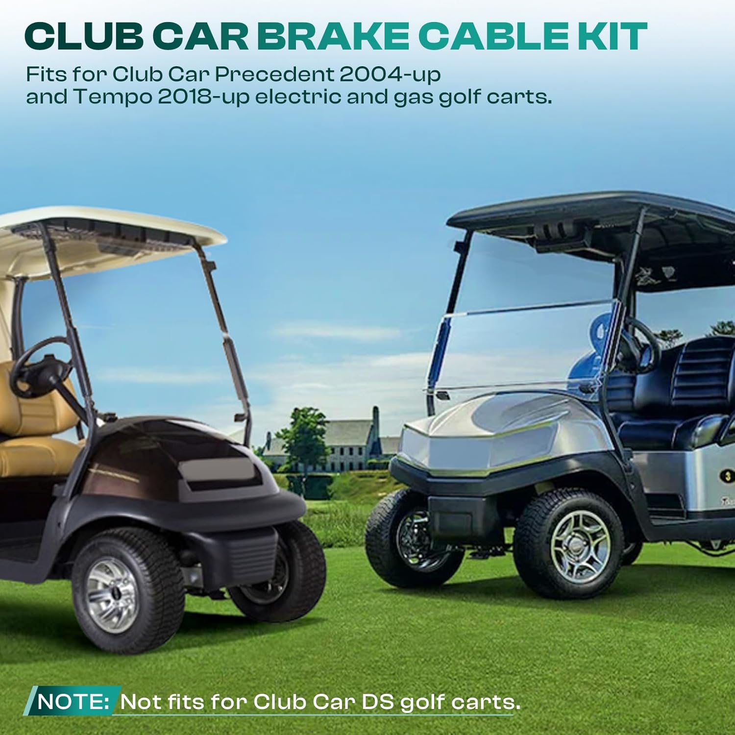 2 pcs Club Car Precedent brake cable — view 7