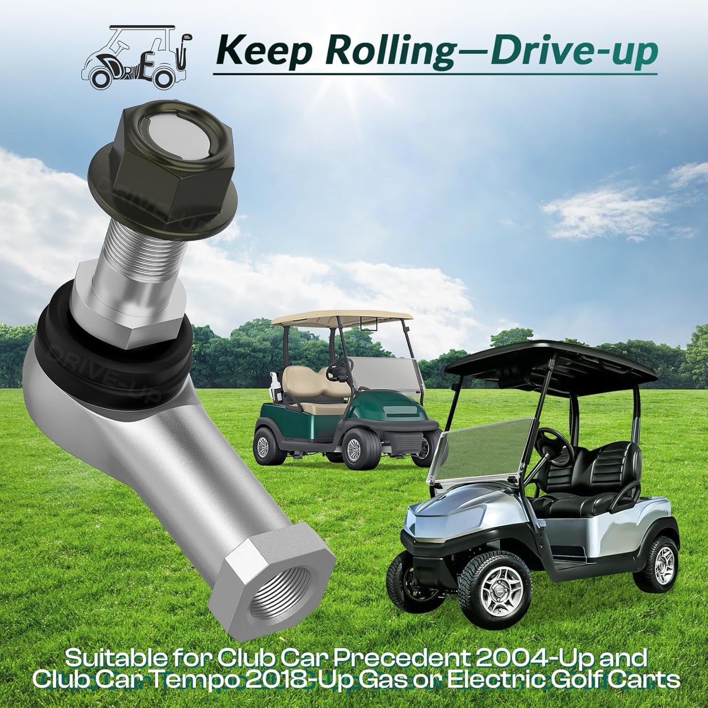 Club Car Precedent tie rod ends set — view 3