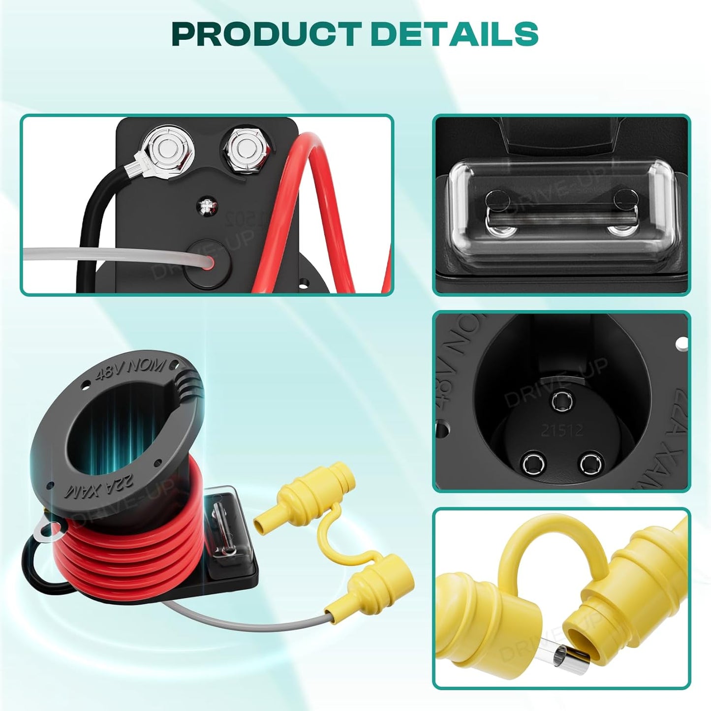 48V Club Car DS charger receptacle — view 5