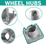 Club Car DS front hub assembly — view 3