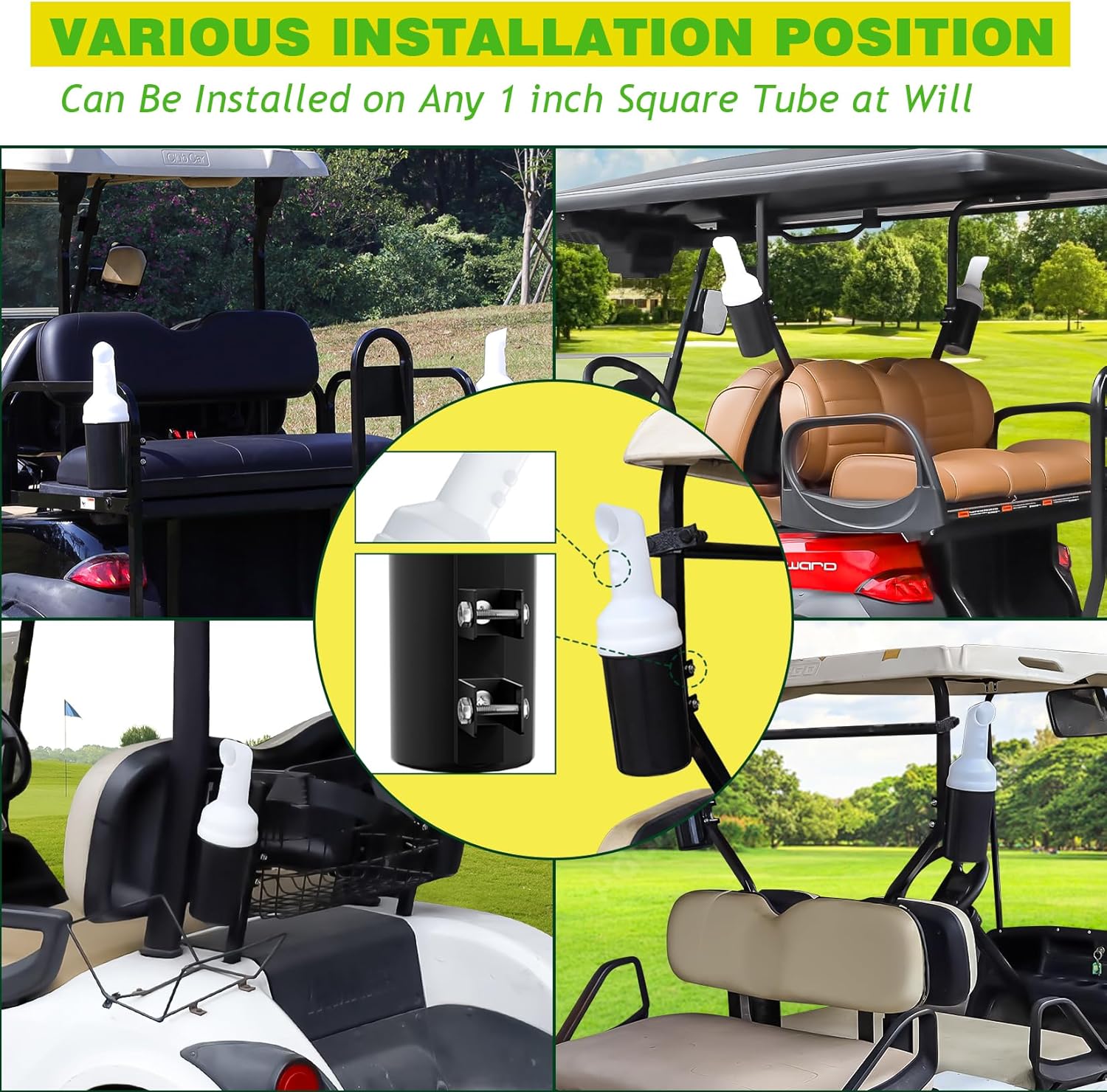 Golf cart sand bottle assembly — view 6