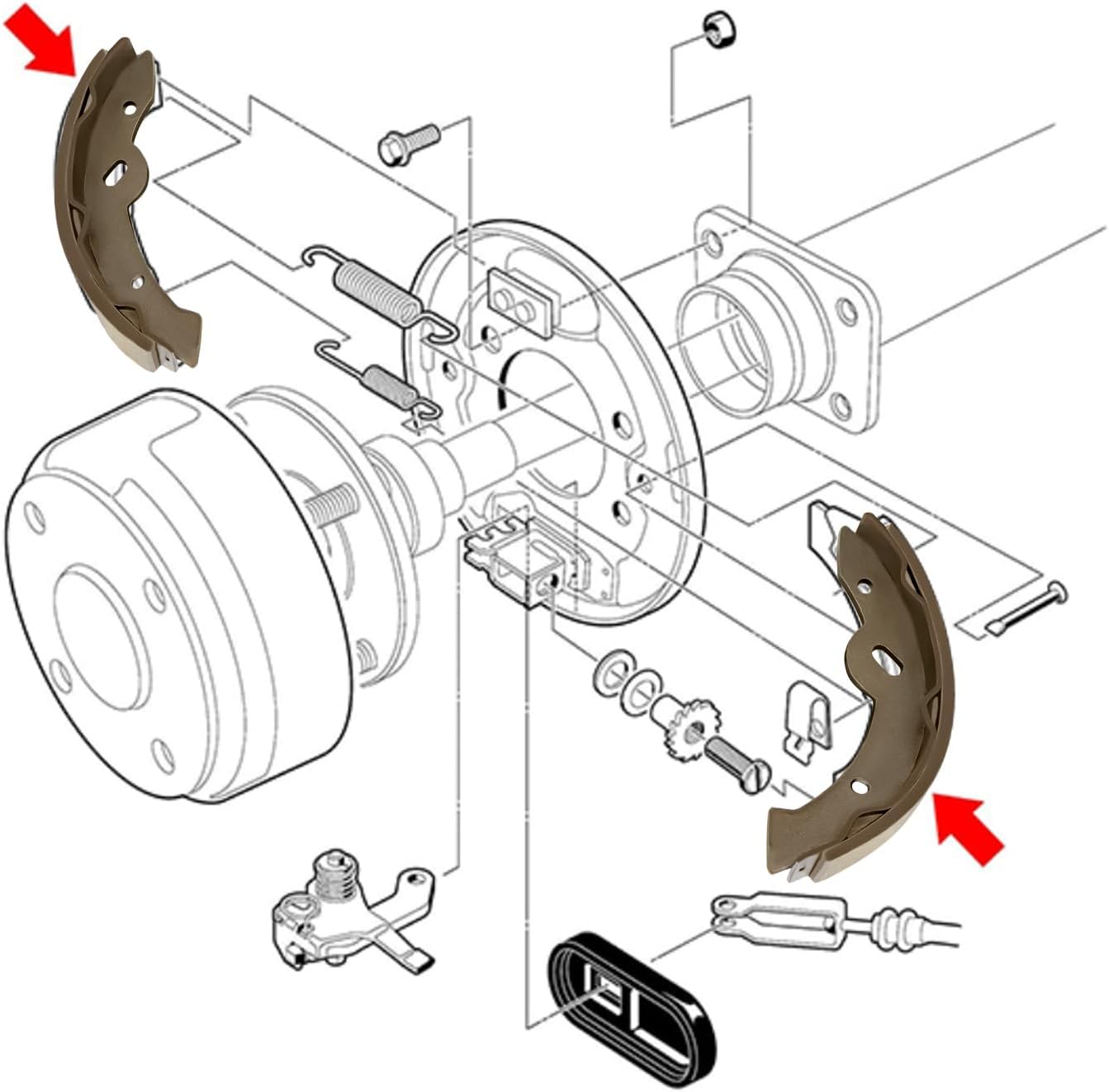 Golf cart brake shoes EZGO Yamaha — view 5