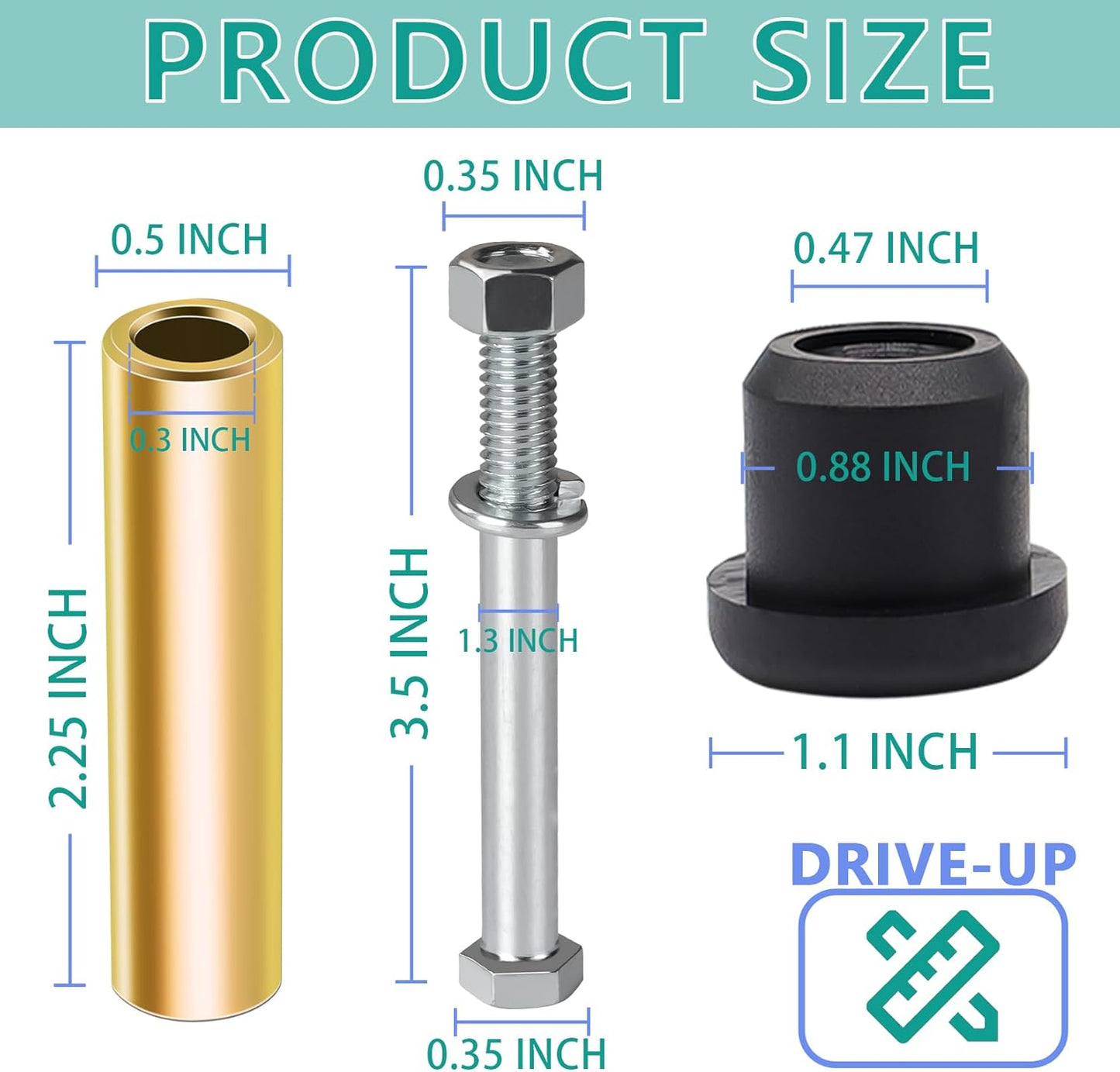 Club Car DS rear leaf spring bushing kit — view 4