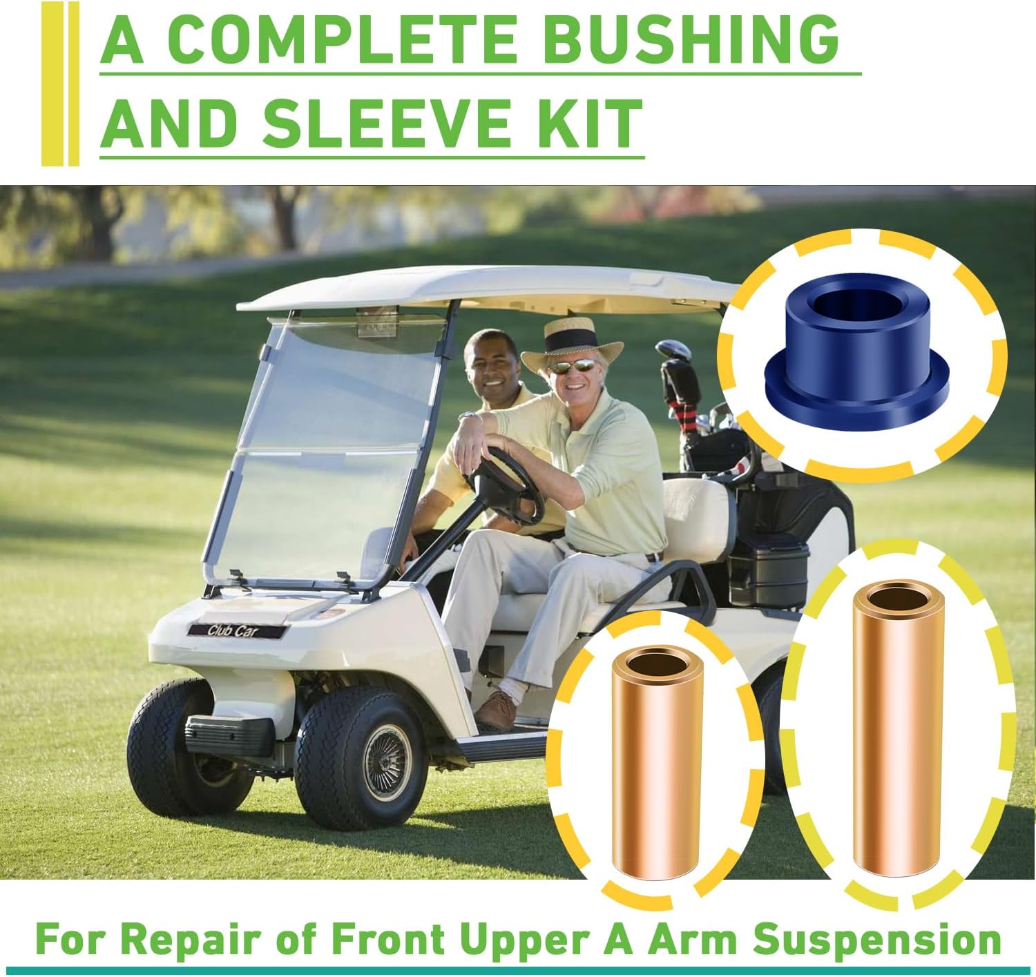 Club Car DS A-arm bushing sleeve kit — view 6